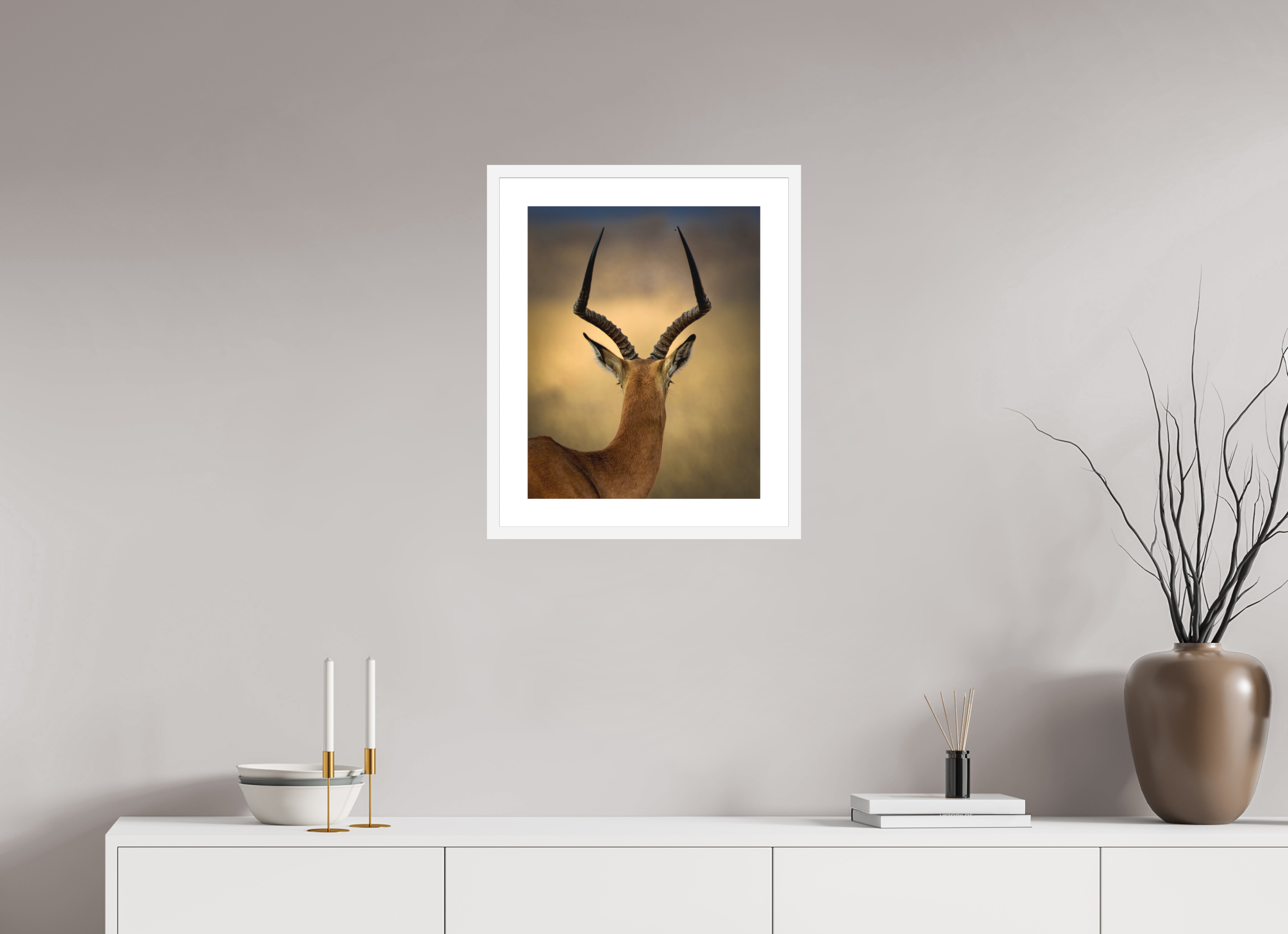 16 x 20″, Passe-Partout White Frame Impala DK