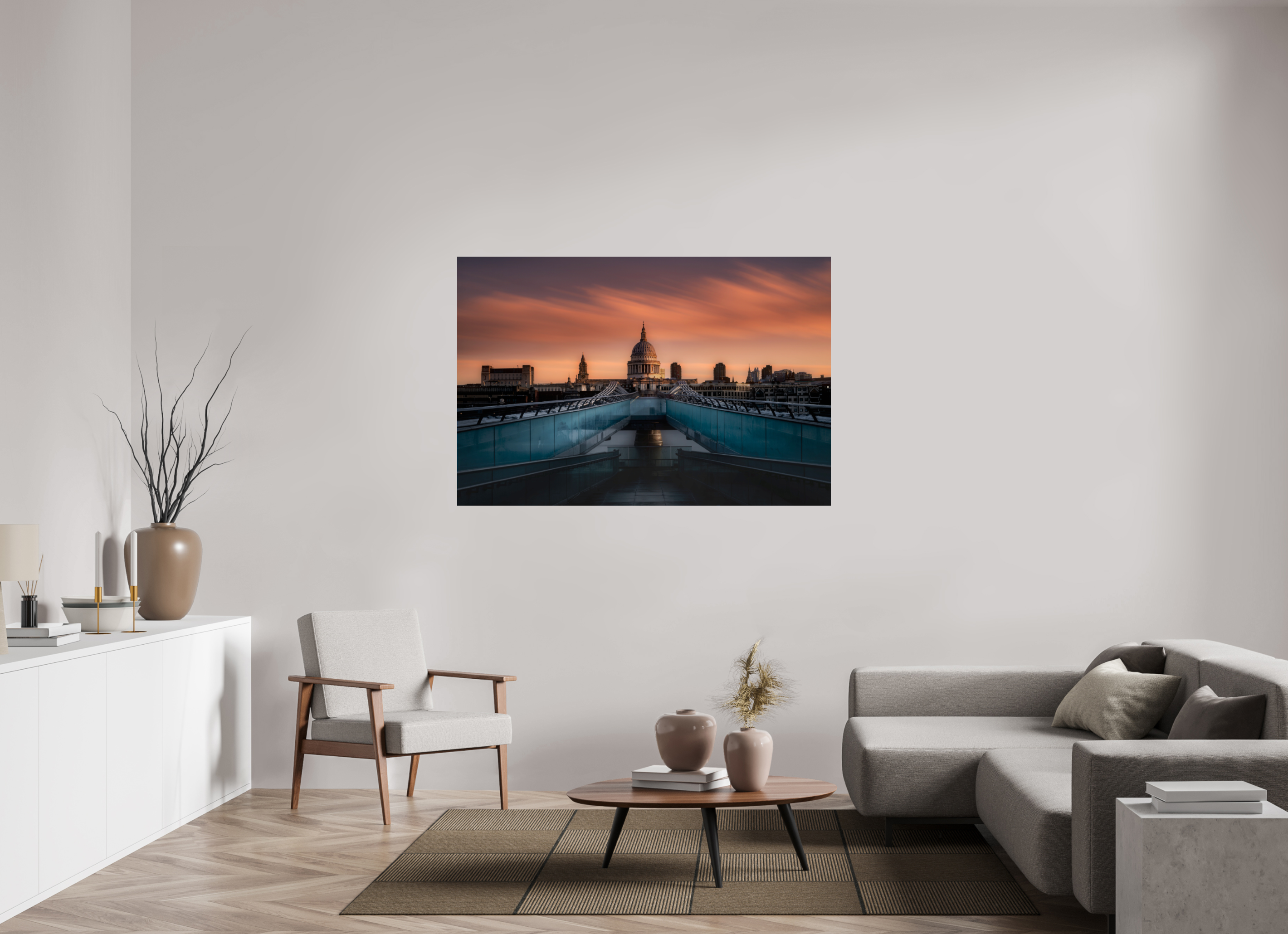 60 x 40″, Giclée Alu-Dibond Sunrise Over St. Paul's Cathedral