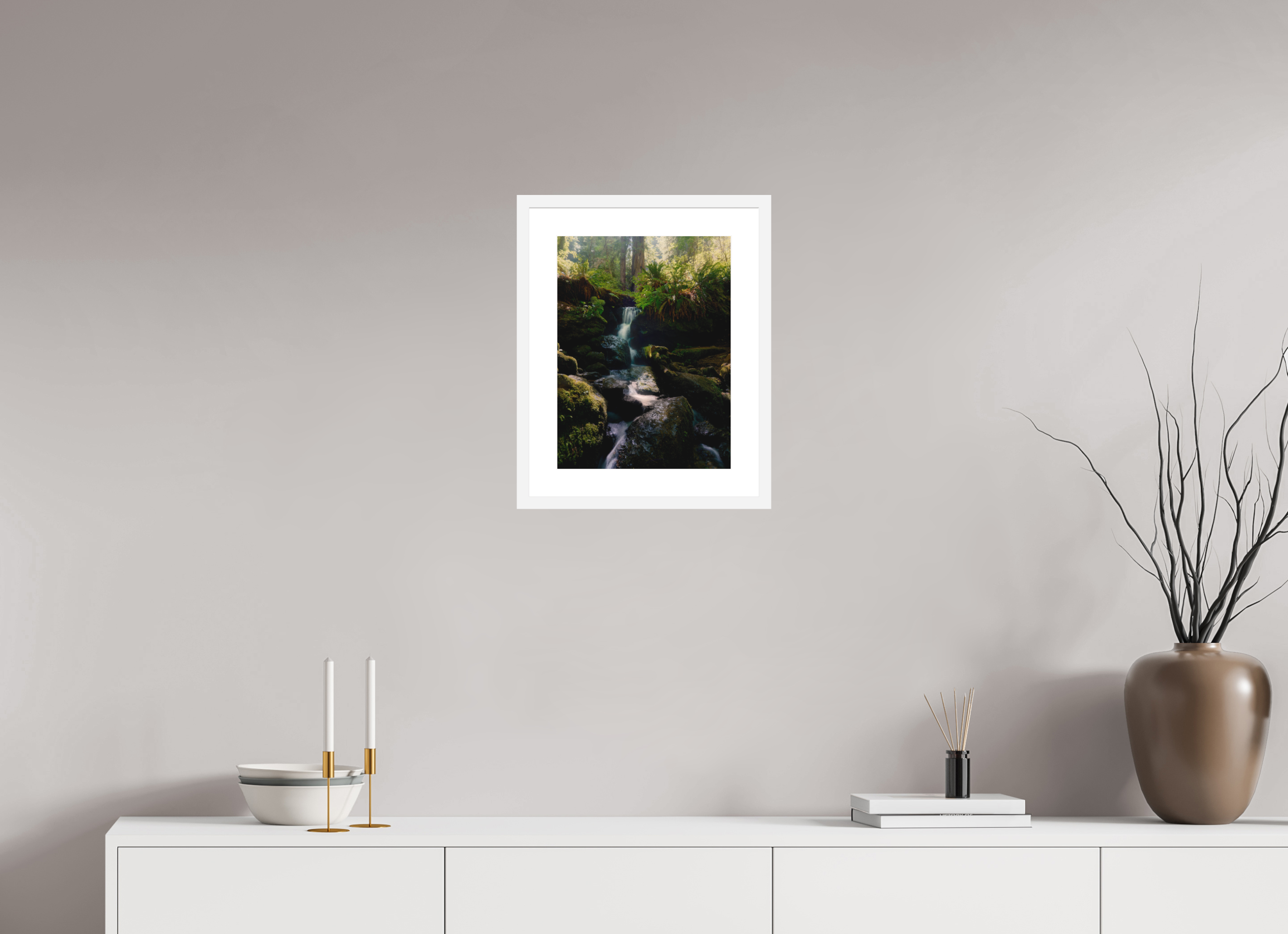 12 x 16″, Passe-Partout White Frame Trillium Falls