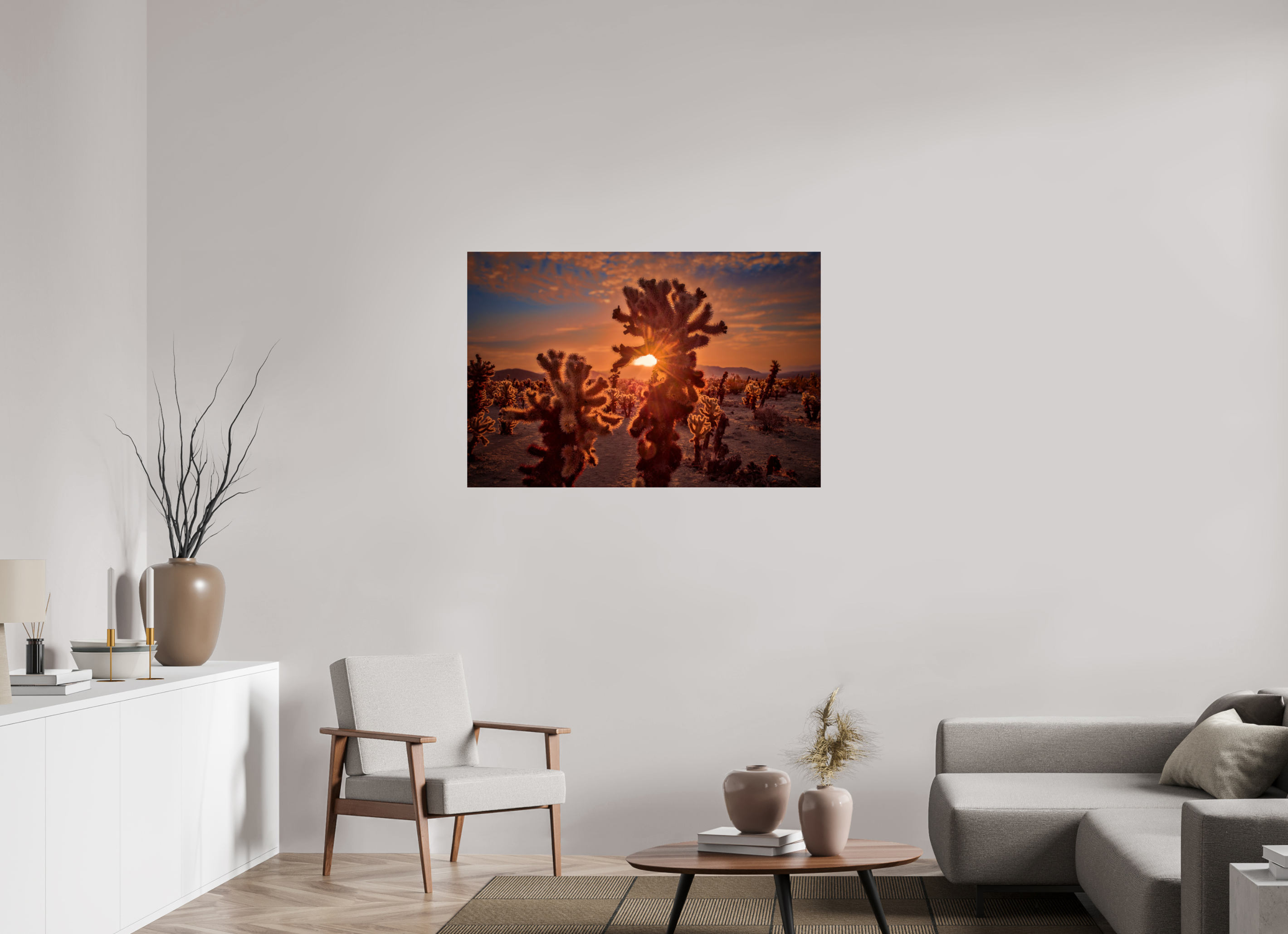 45 x 30″, Giclée Alu-Dibond Joshua Tree's Chollah Cactus