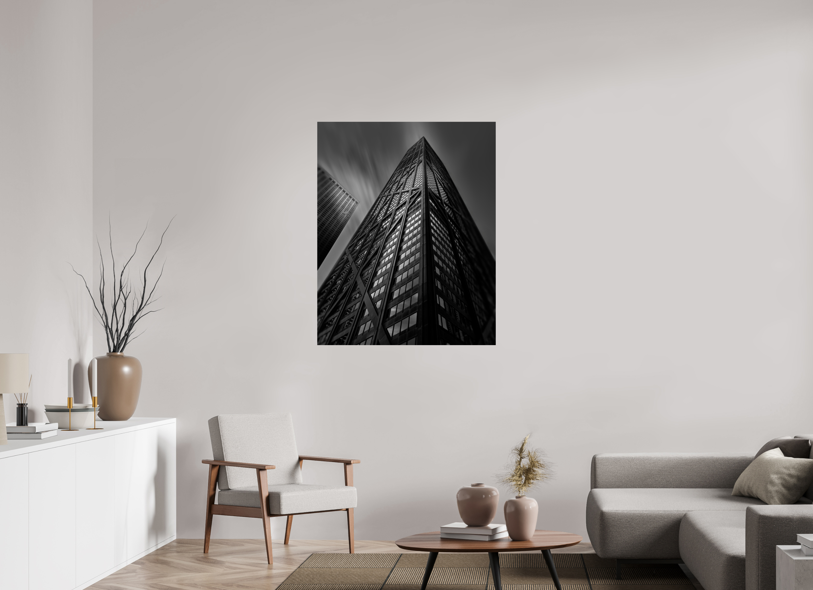 36 x 45″, Giclée Alu-Dibond Chicago's John Hancock Building