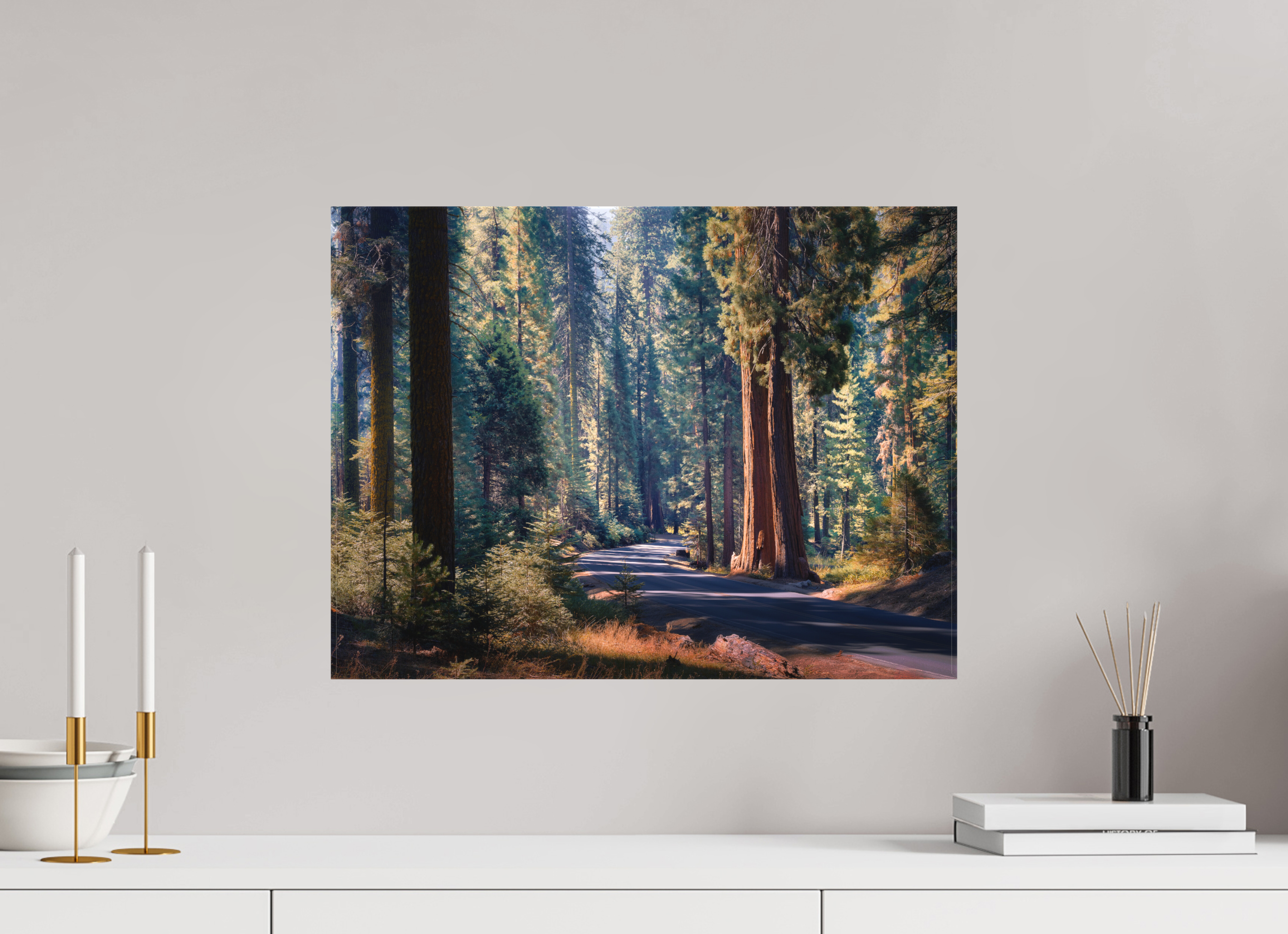 20 x 15″, Fine Art Textile The Generals Highway I : Sequoia National Park