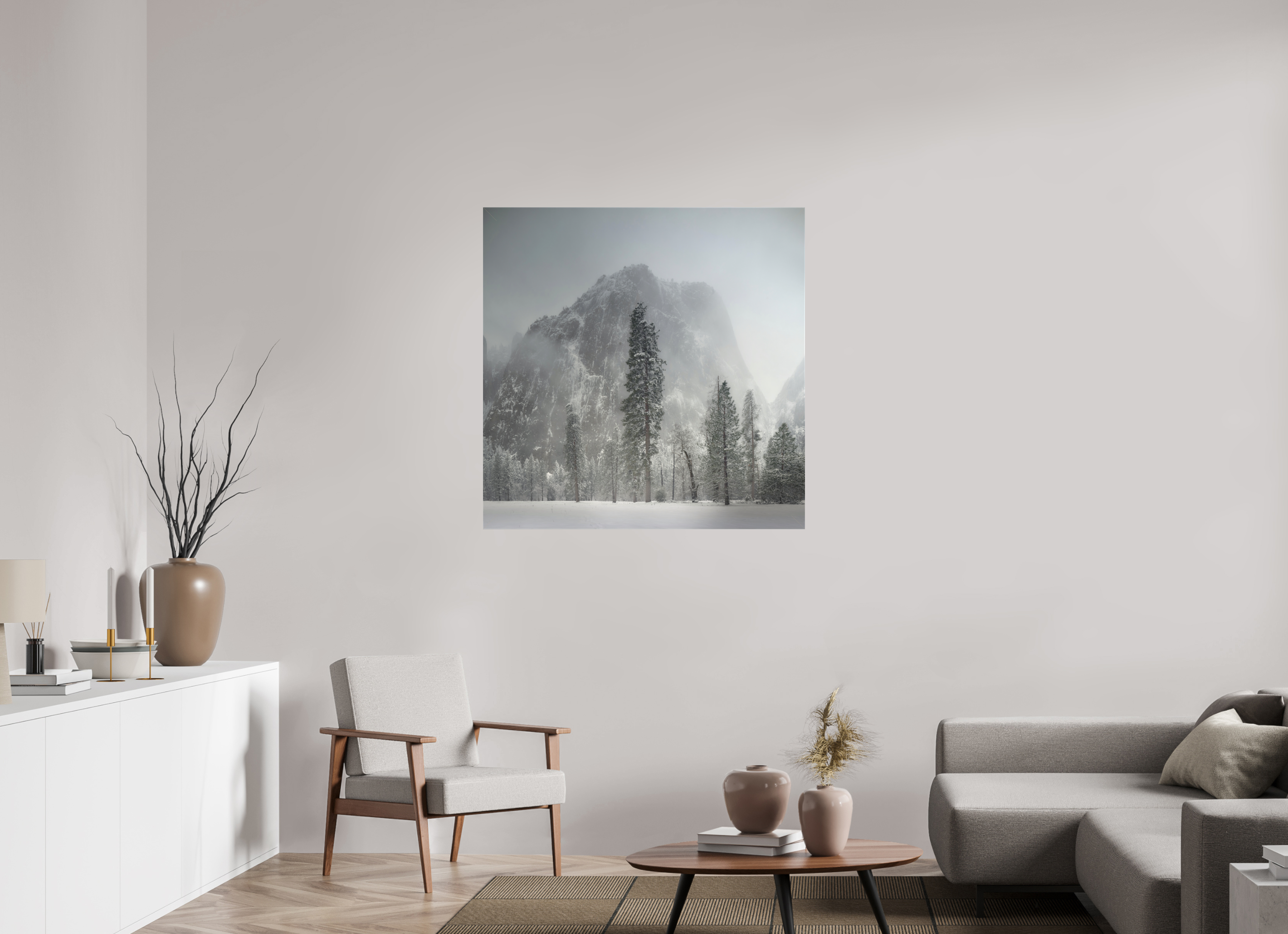40 x 40″, Fine Art Textile Winter Is Here