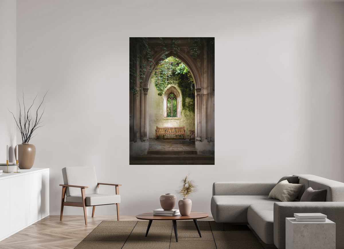 50 x 75″, Bonded Acrylic Silver Frame London's St Dunstan-in-the-East