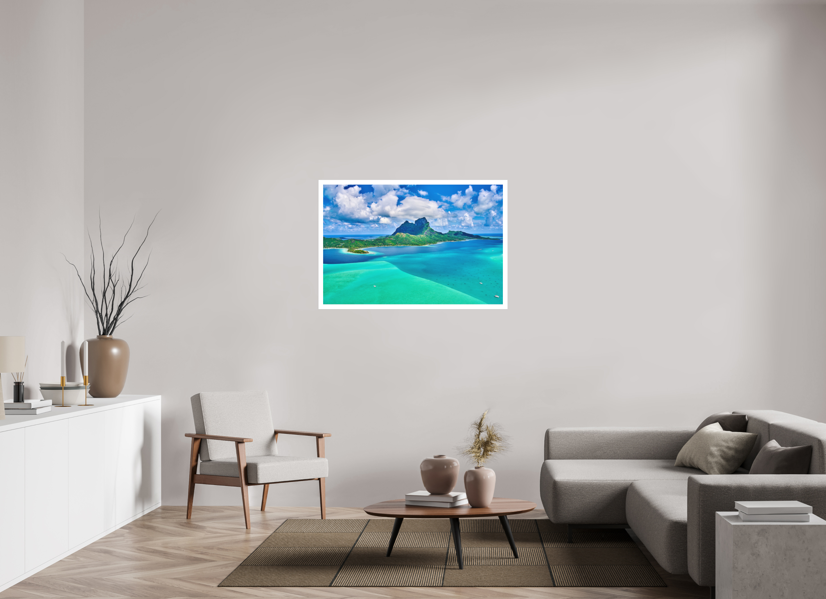 45 x 30″, Fine Art Bonded Acrylic Above Paradise