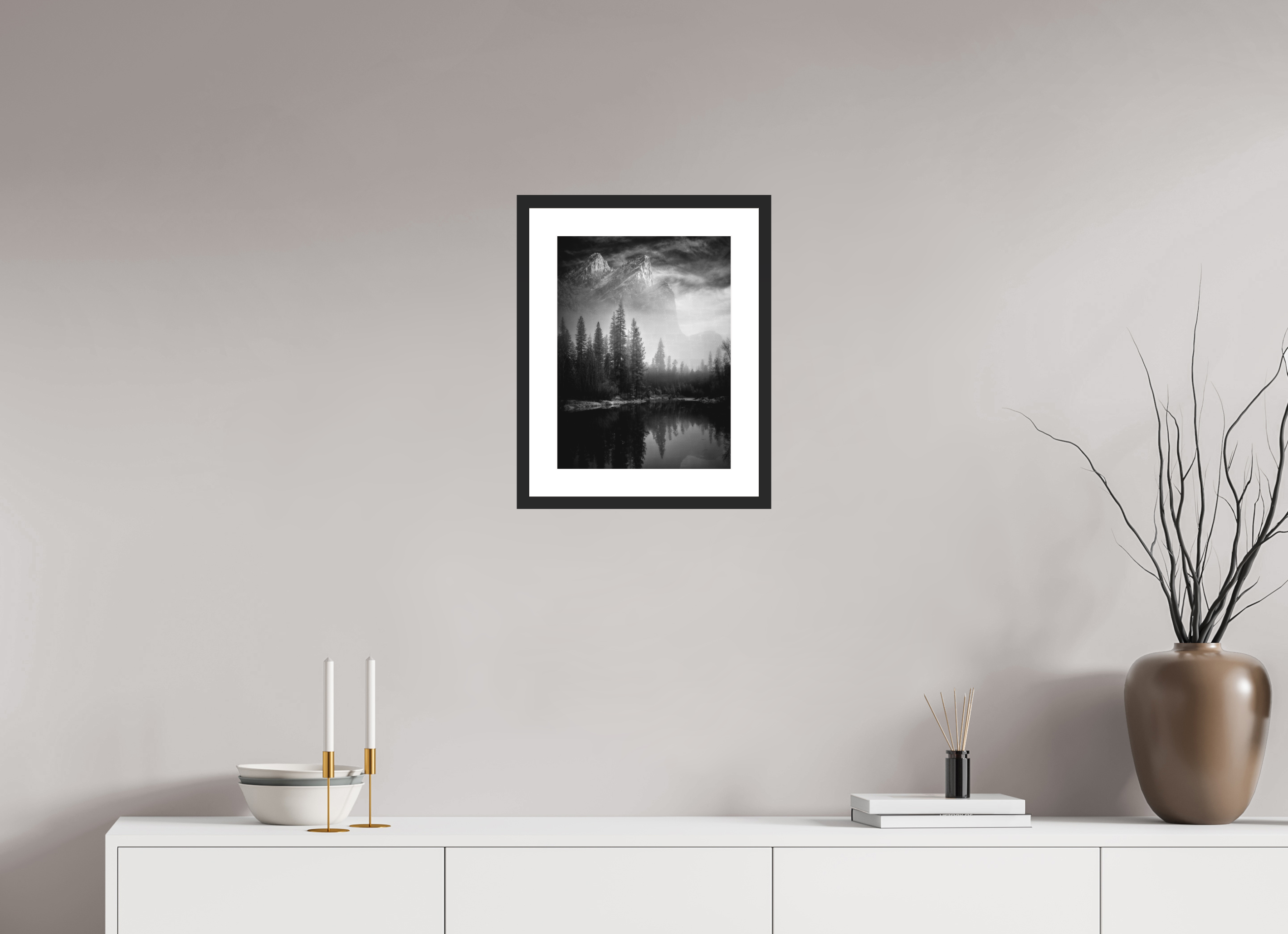 12 x 16″, Passe-Partout Black Frame Leviathans II: Light & Shadow