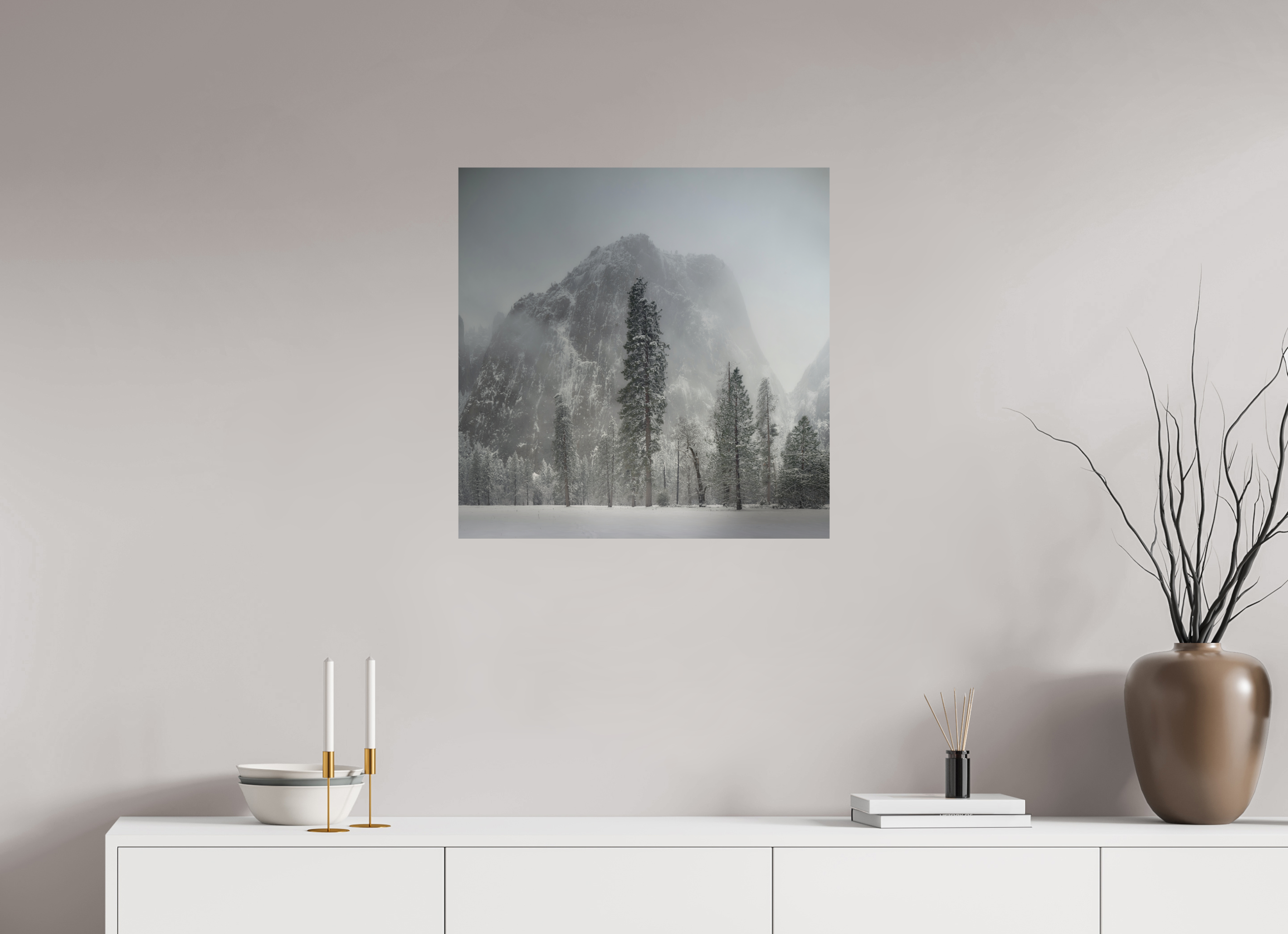 25 x 25″, Giclée Alu-Dibond Winter Is Here