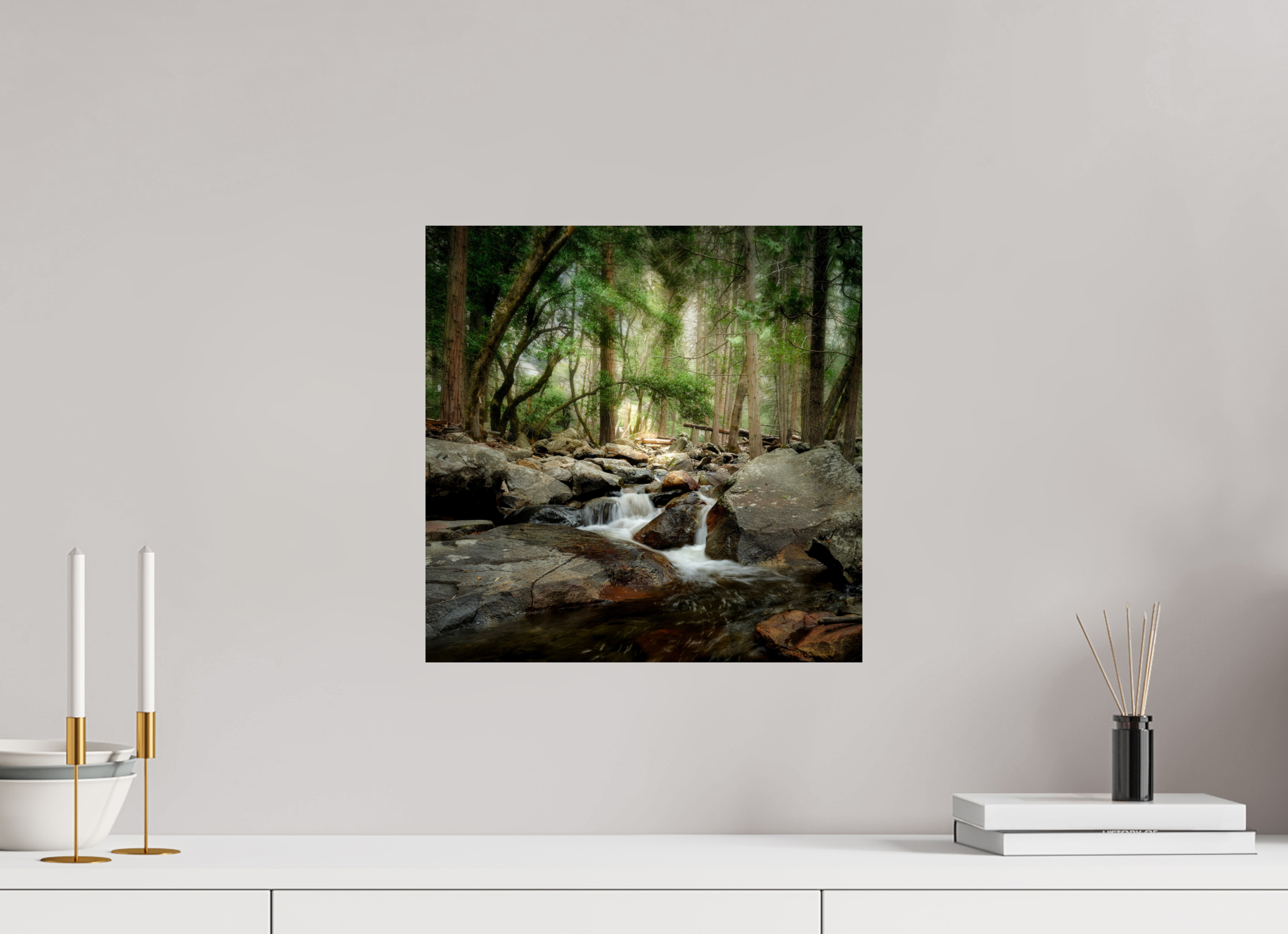 15 x 15″, Giclée Alu-Dibond Bridalveil Creek