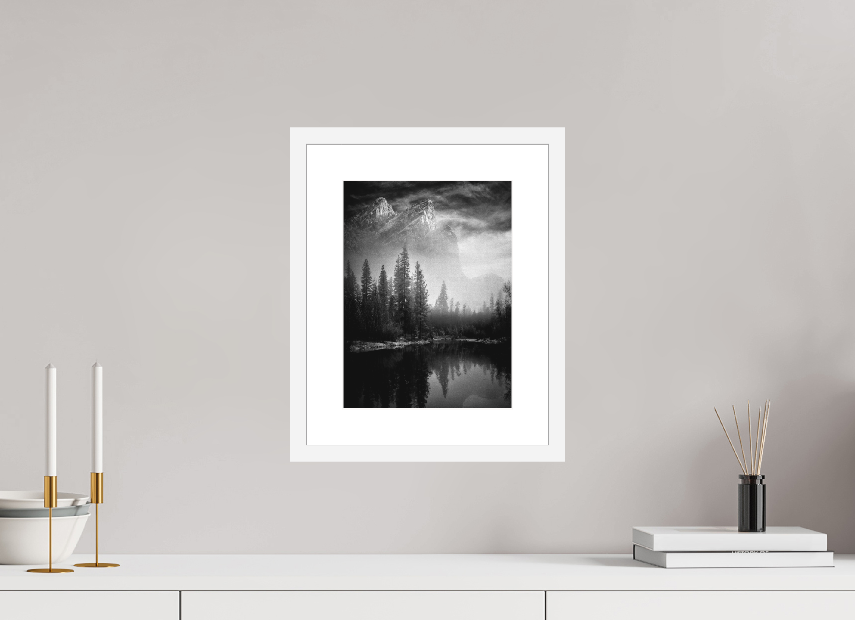 9 x 12″, Passe-Partout White Frame Leviathans II: Light & Shadow