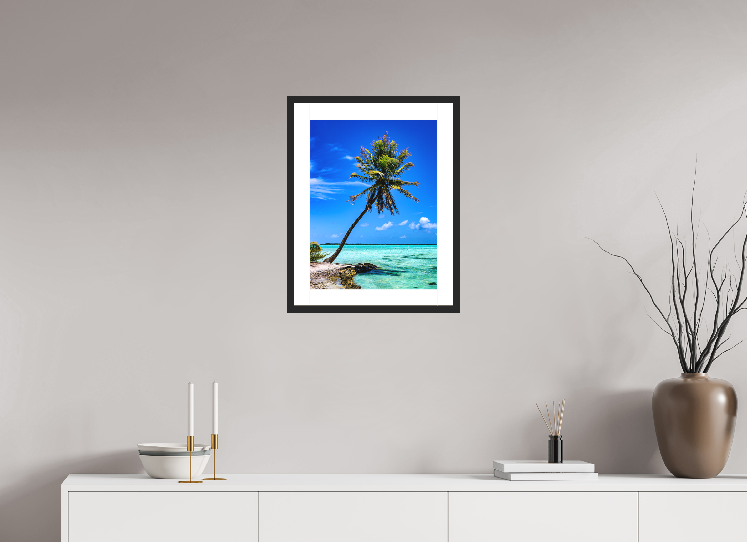 15 x 20″, Passe-Partout Black Frame Ikon: The Polynesian Dream