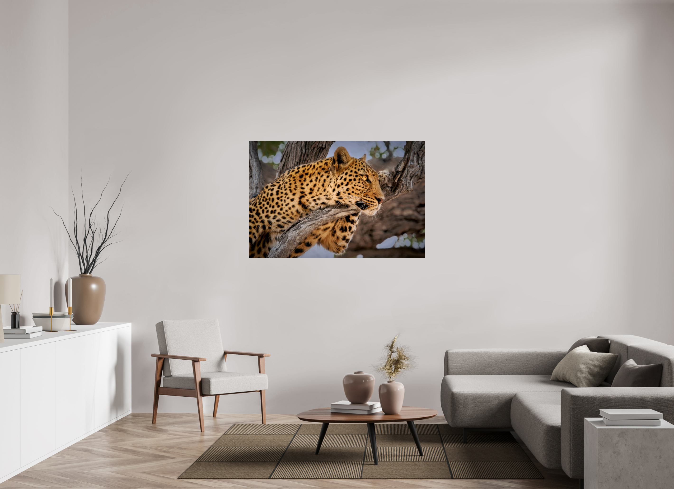 54 x 36″, Giclée Alu-Dibond Leopard Princess of Savute