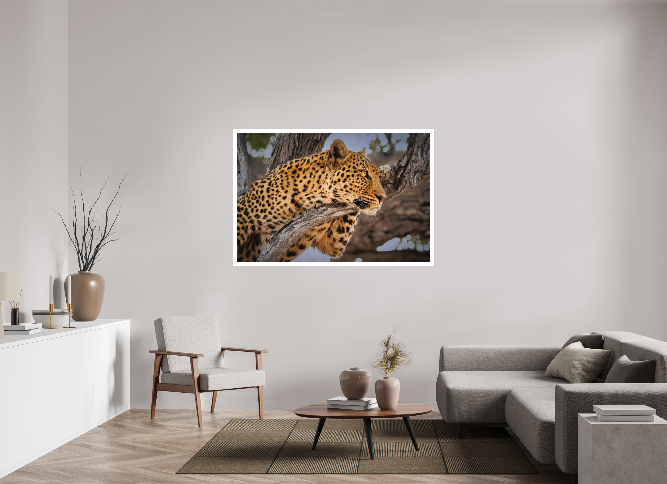 60 x 40″, Fine Art Bonded Acrylic Leopard Princess of Savute