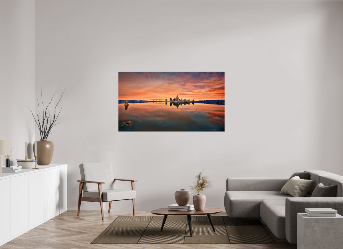 64 x 36″, Giclée Alu-Dibond Reflekto: Mono Lake's South Tufa