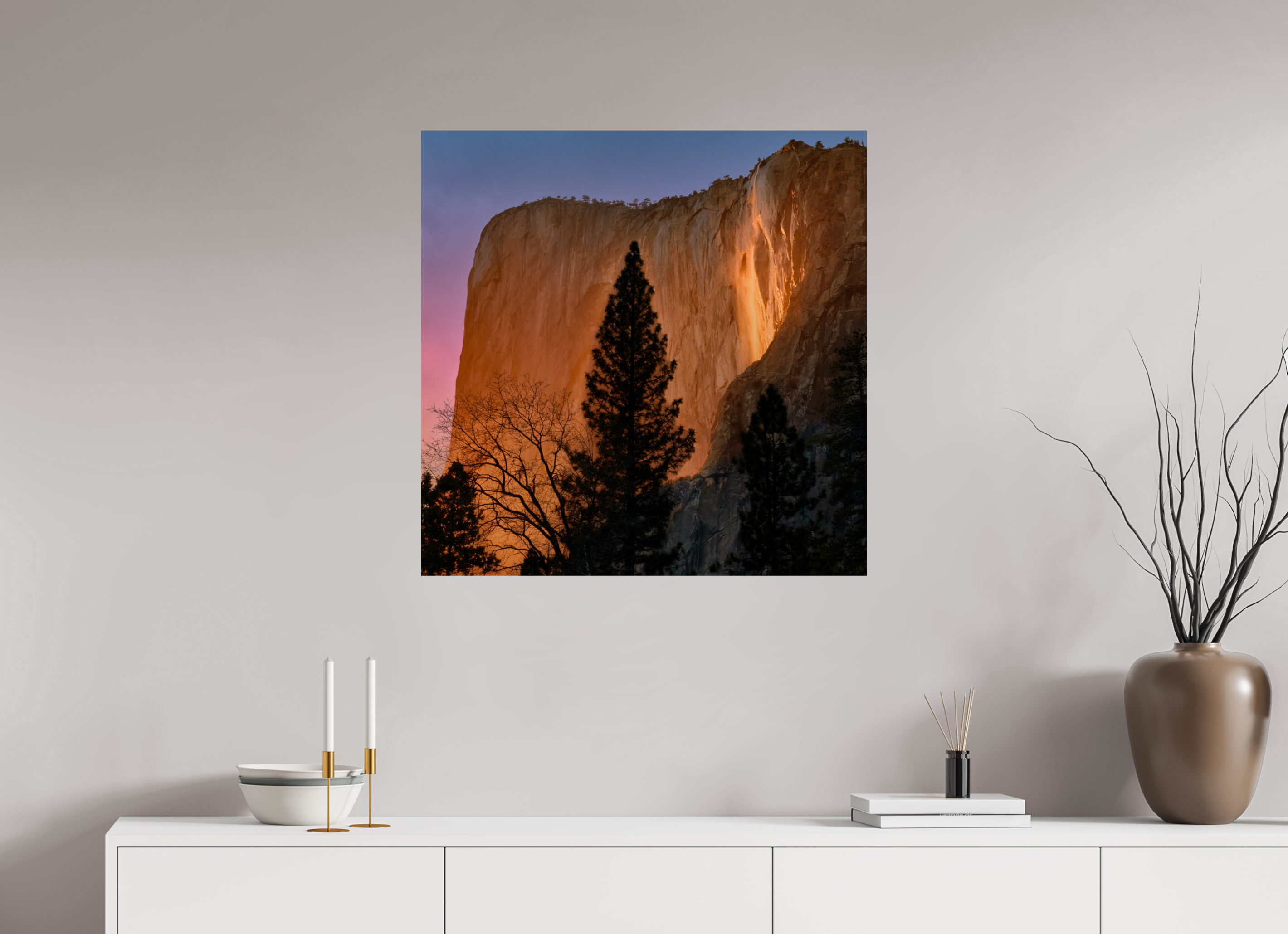 30 x 30″, Giclée Alu-Dibond Horsetail Fall 2025
