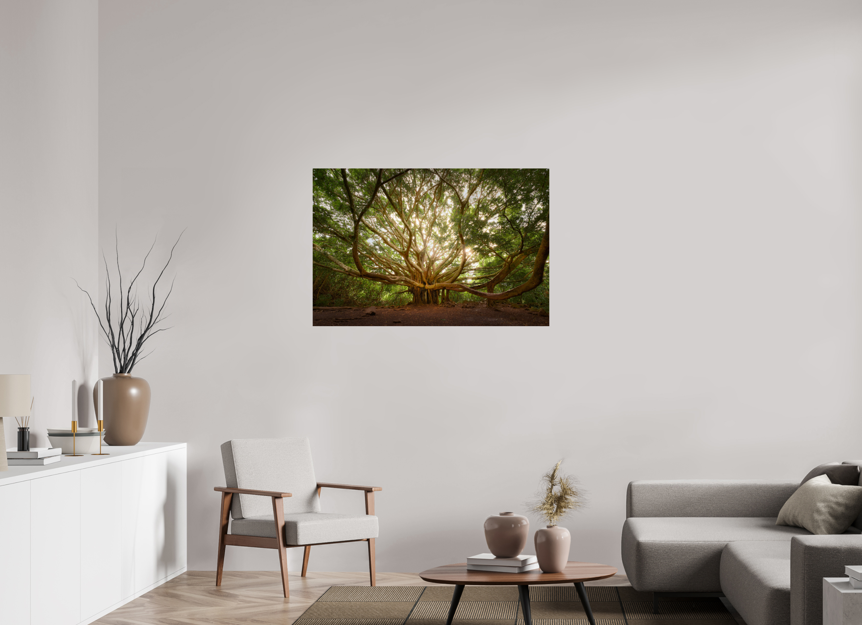 45 x 30″, Giclée Alu-Dibond Bracchium: The Pipiwai Trail Banyan Tree