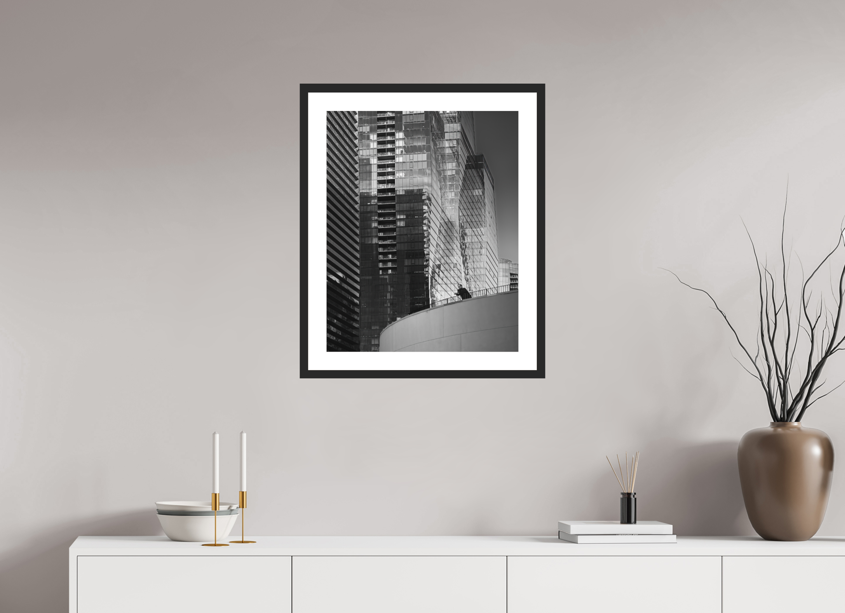 20 x 25″, Passe-Partout Black Frame Regarding Chicago