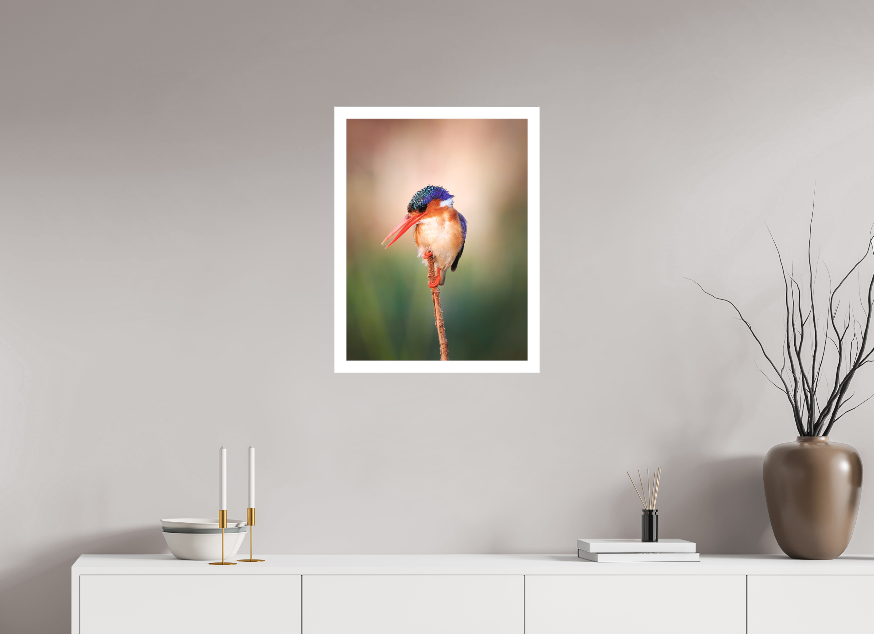 18 x 24″, Fine Art Bonded Acrylic Chobe River Kingfisher