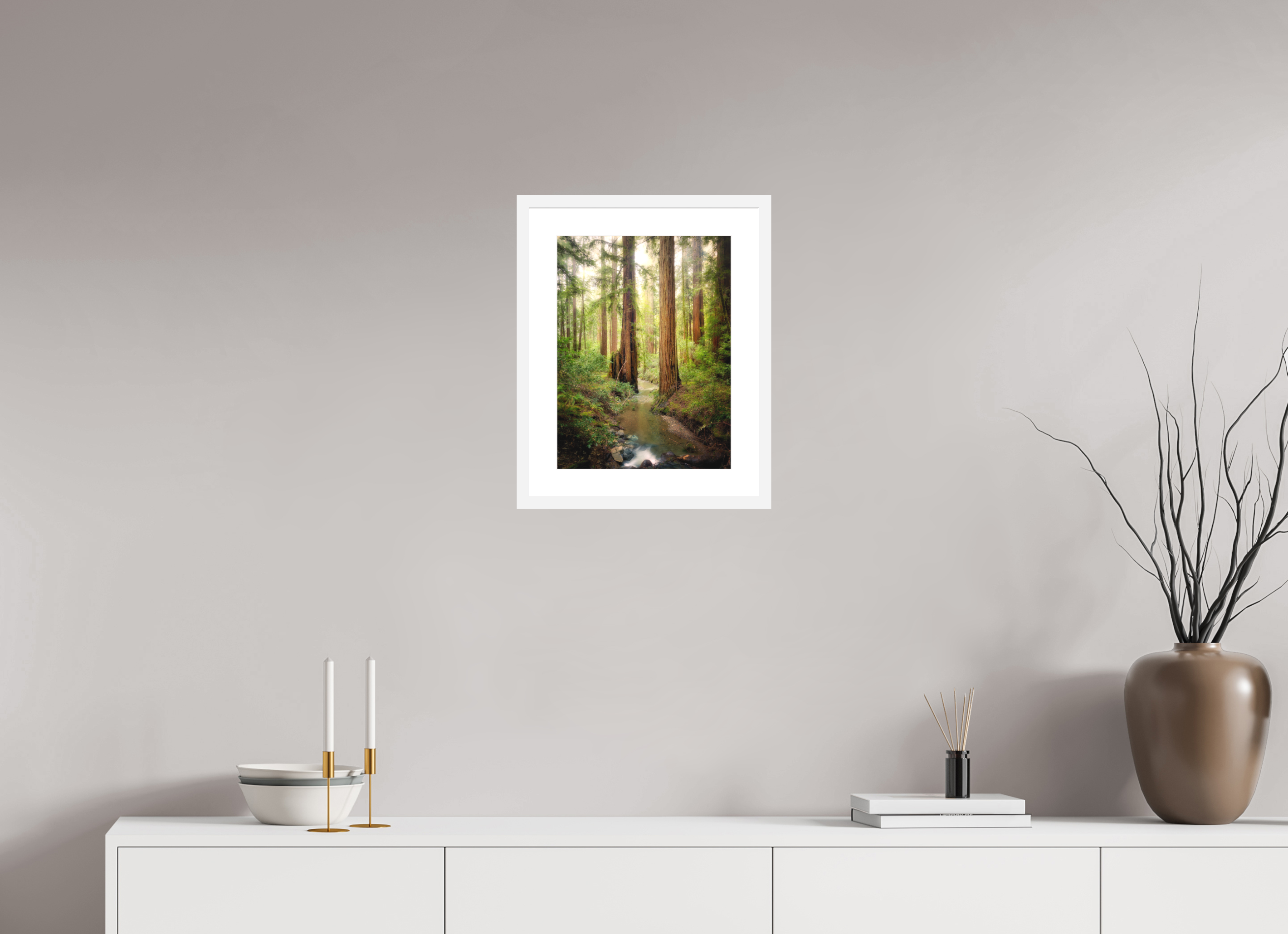 12 x 16″, Passe-Partout White Frame Armstrong Woods III: Columnas