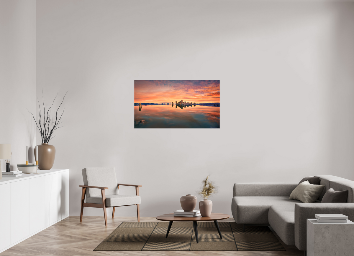 49 x 27.6″, Fine Art Textile Reflektor: Mono Lake's South Tufa