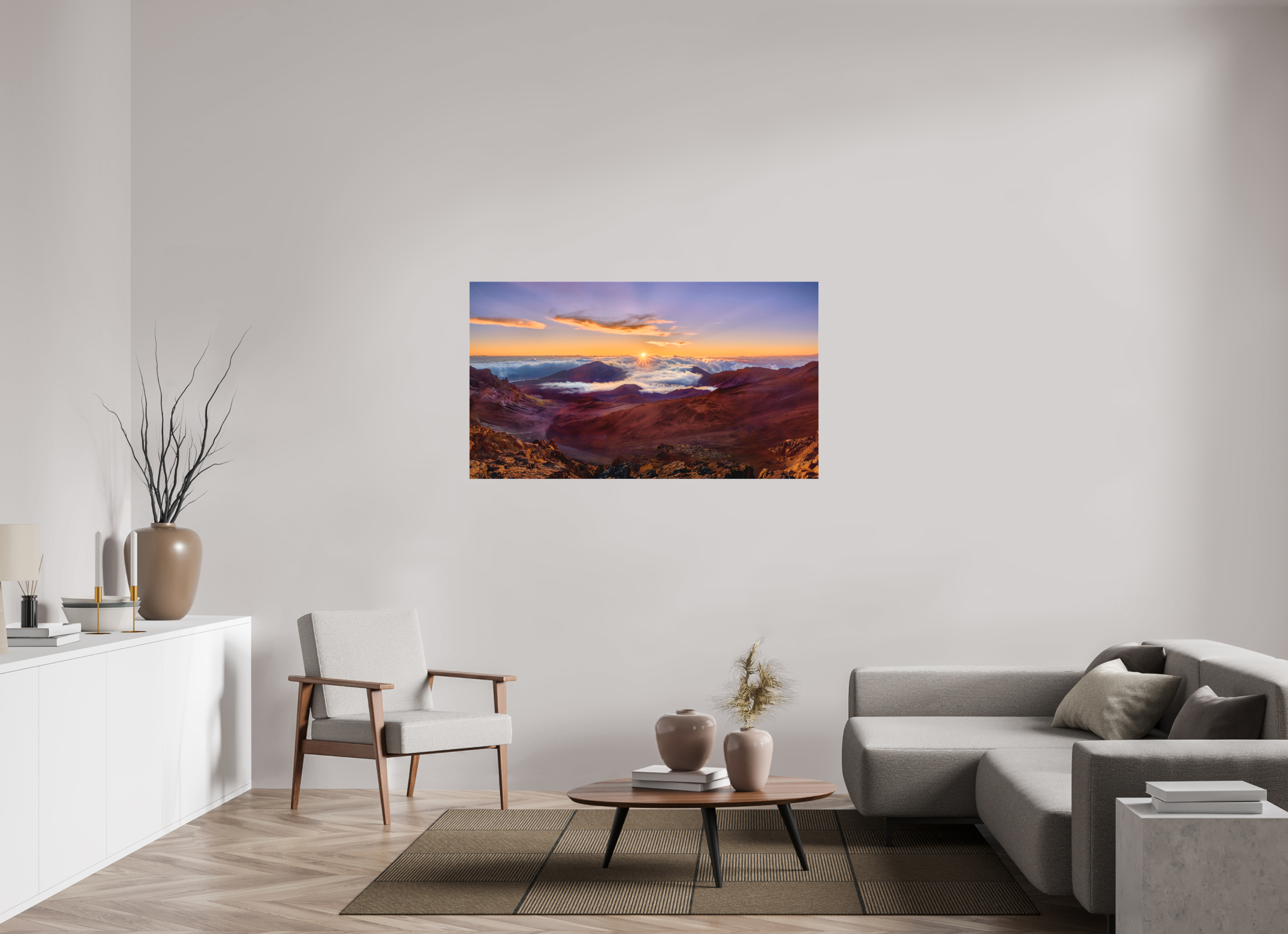 55 x 30.9″, Fine Art Textile Haleakala Daybreak