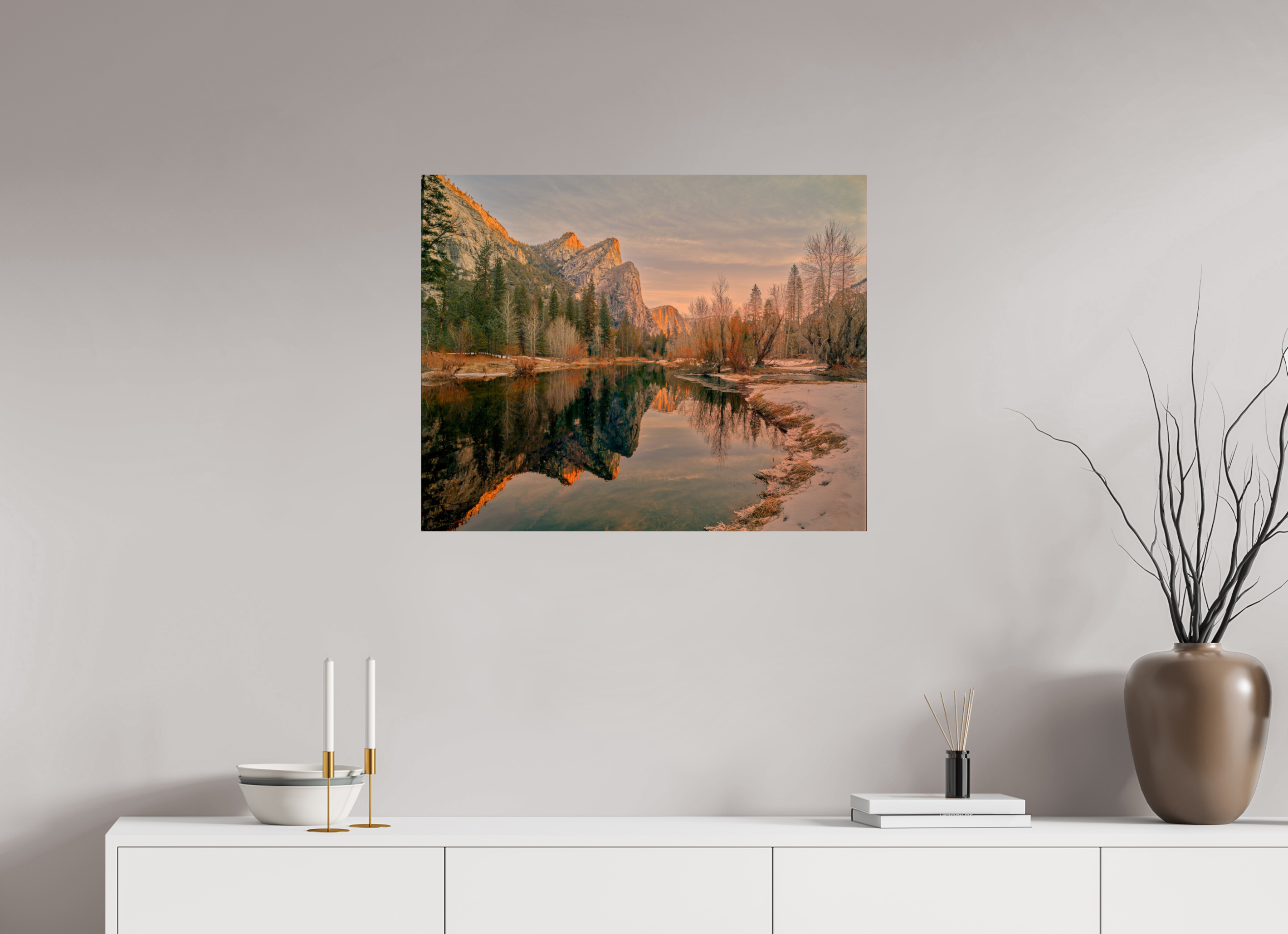 30 x 24″, Giclée Alu-Dibond Yosemite's Leviathans in Winter Dawn Light