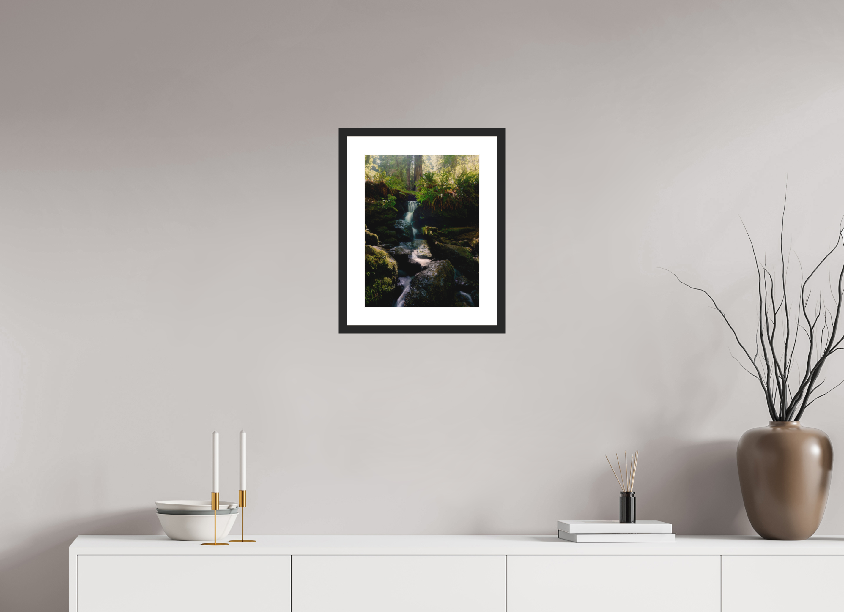 12 x 16″, Passe-Partout Black Frame Trillium Falls
