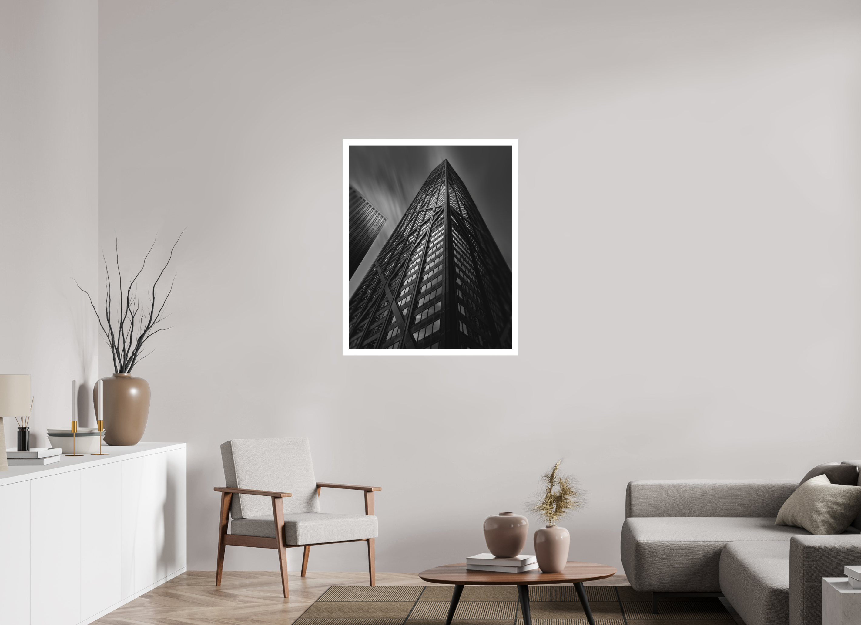 31 x 38.7″, Fine Art Bonded Acrylic Chicago's John Hancock Building