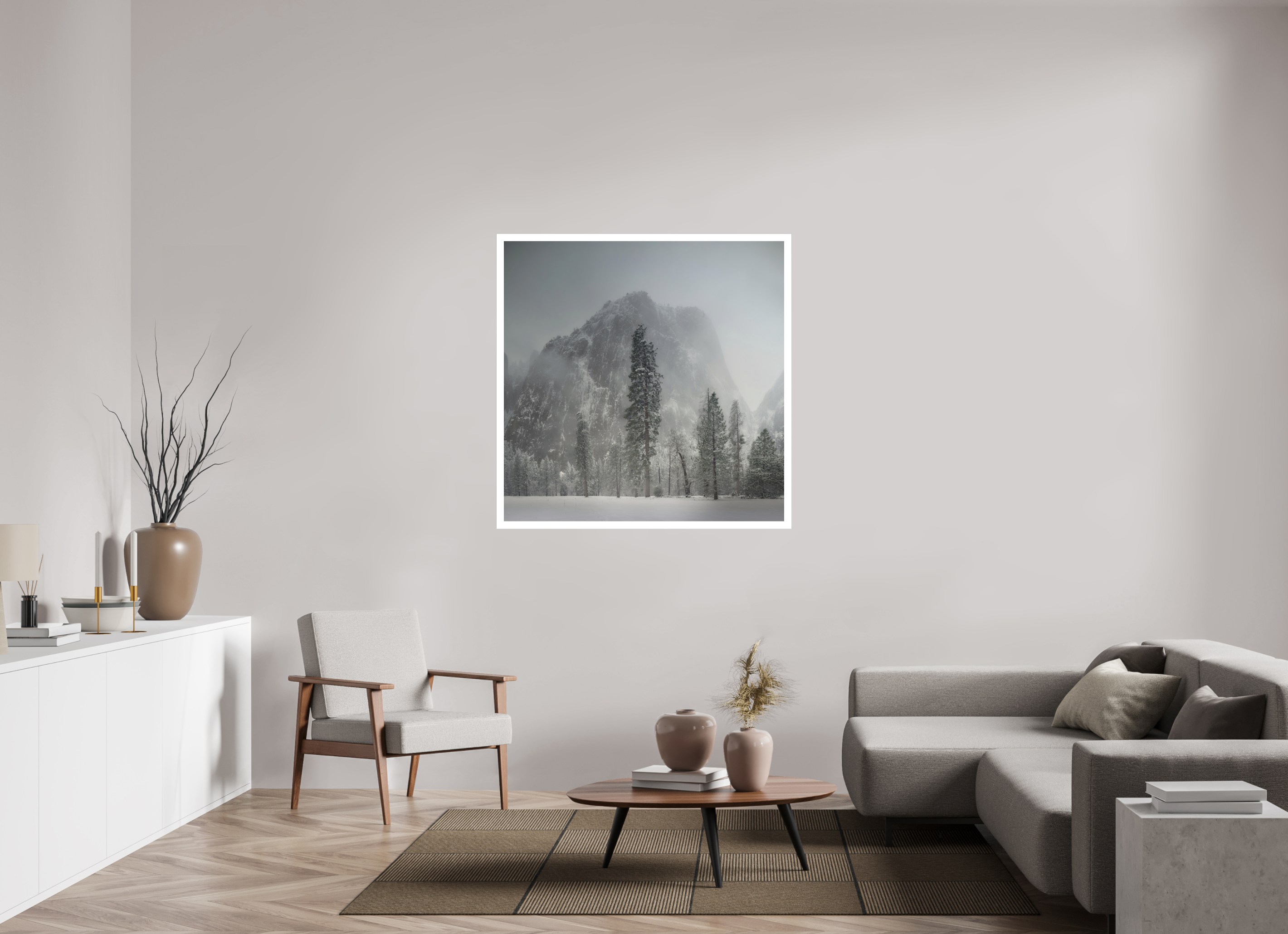 45 x 45″, Fine Art Bonded Acrylic Winter Is Here