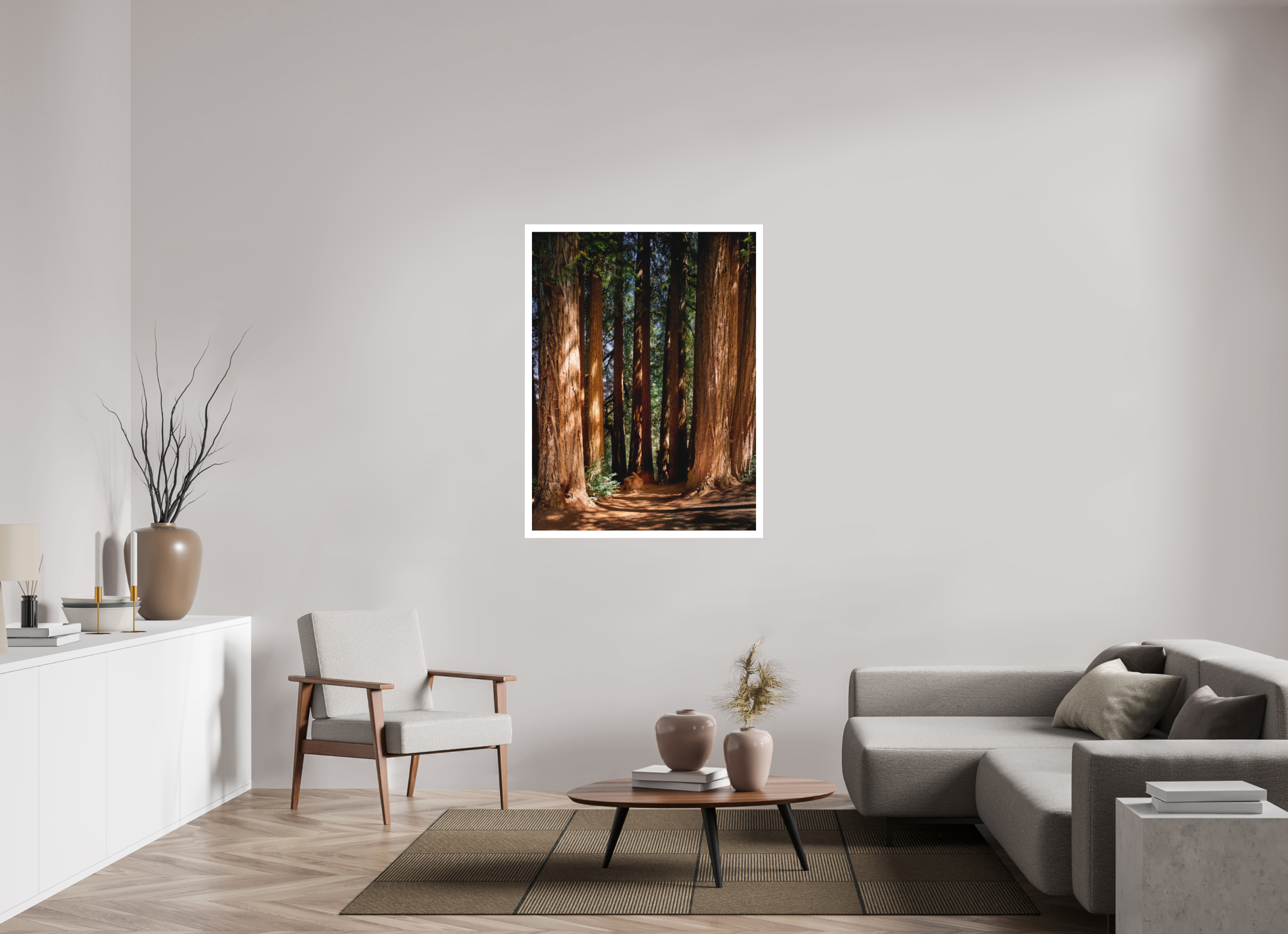 36 x 48″, Fine Art Bonded Acrylic Felton Redwoods Cathedral Grove