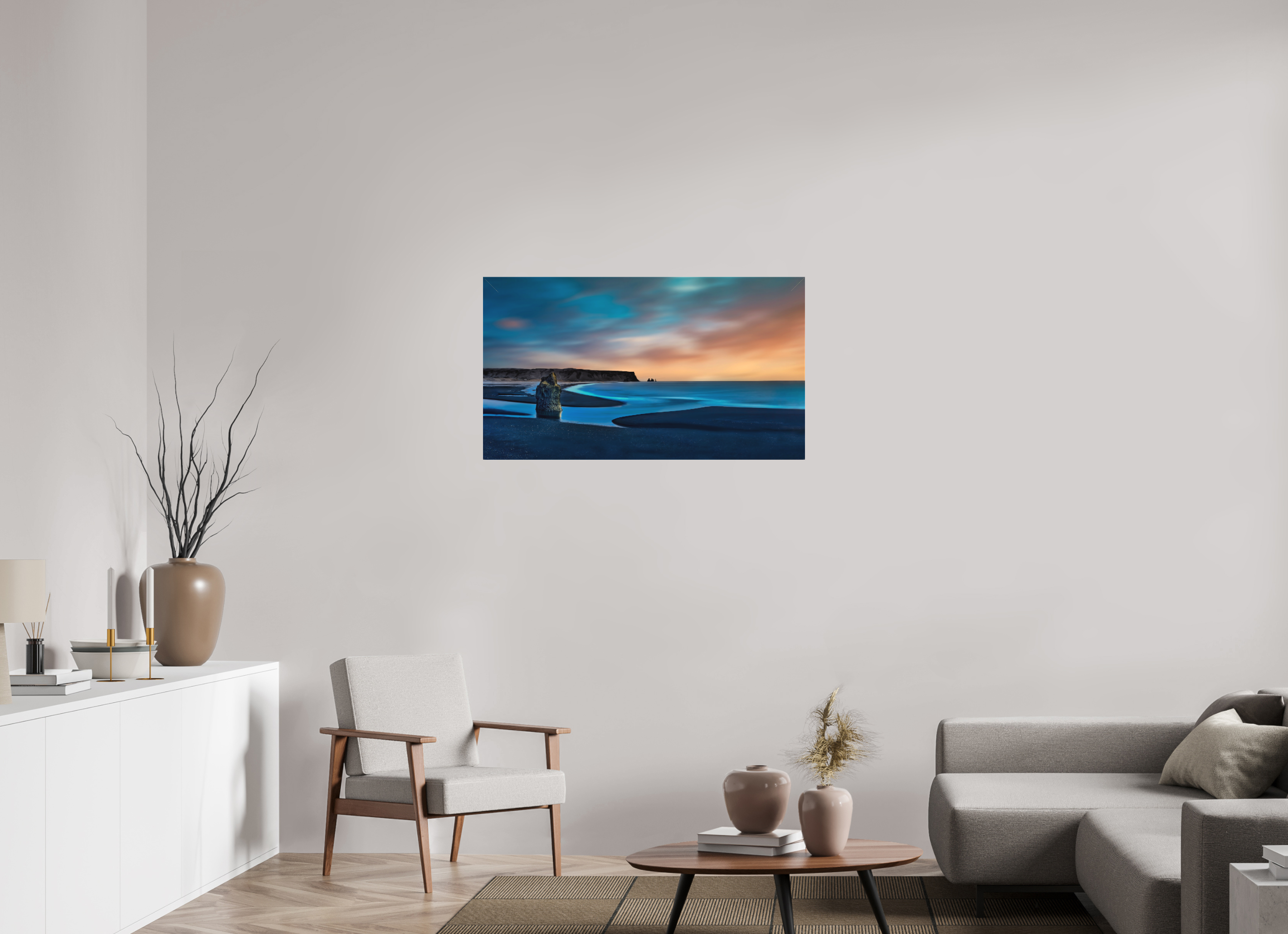 40 x 22.5″, Fine Art Textile Reynisfjara