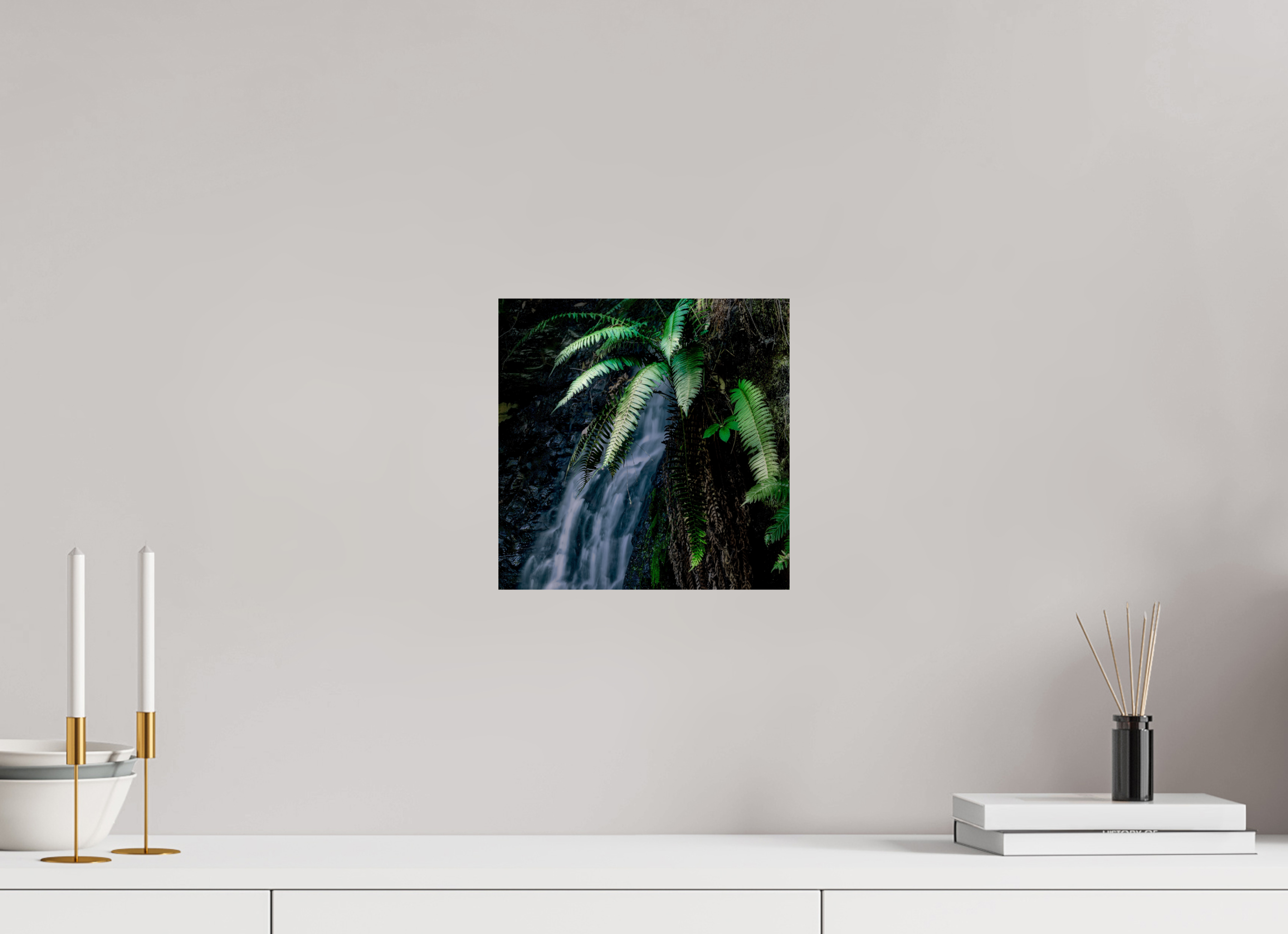 10 x 10″, Giclée Alu-Dibond Sword Ferns on Tiptoe FallsI