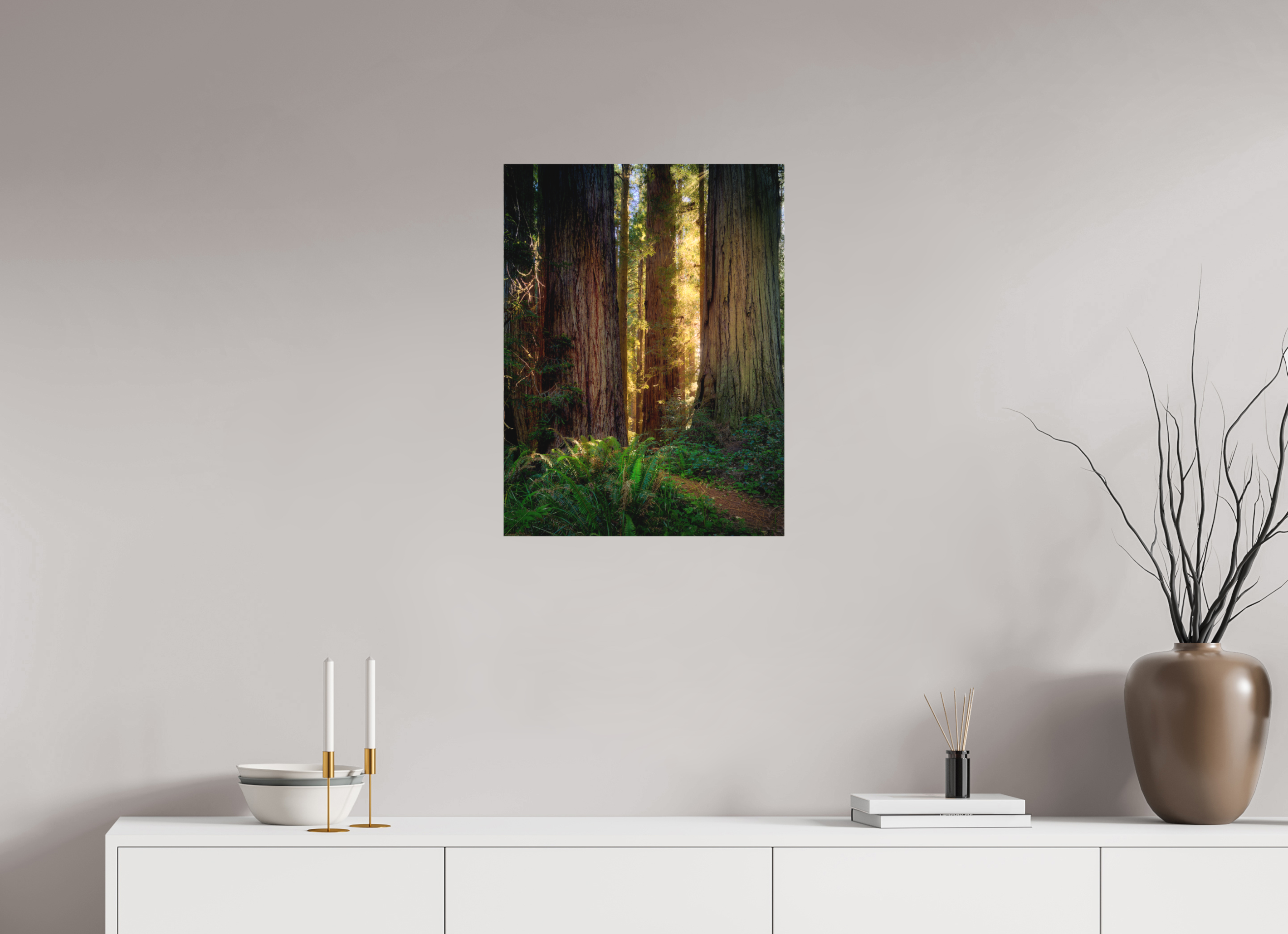 18 x 24″, Fine Art Textile Novaculata: Back to the Redwoods