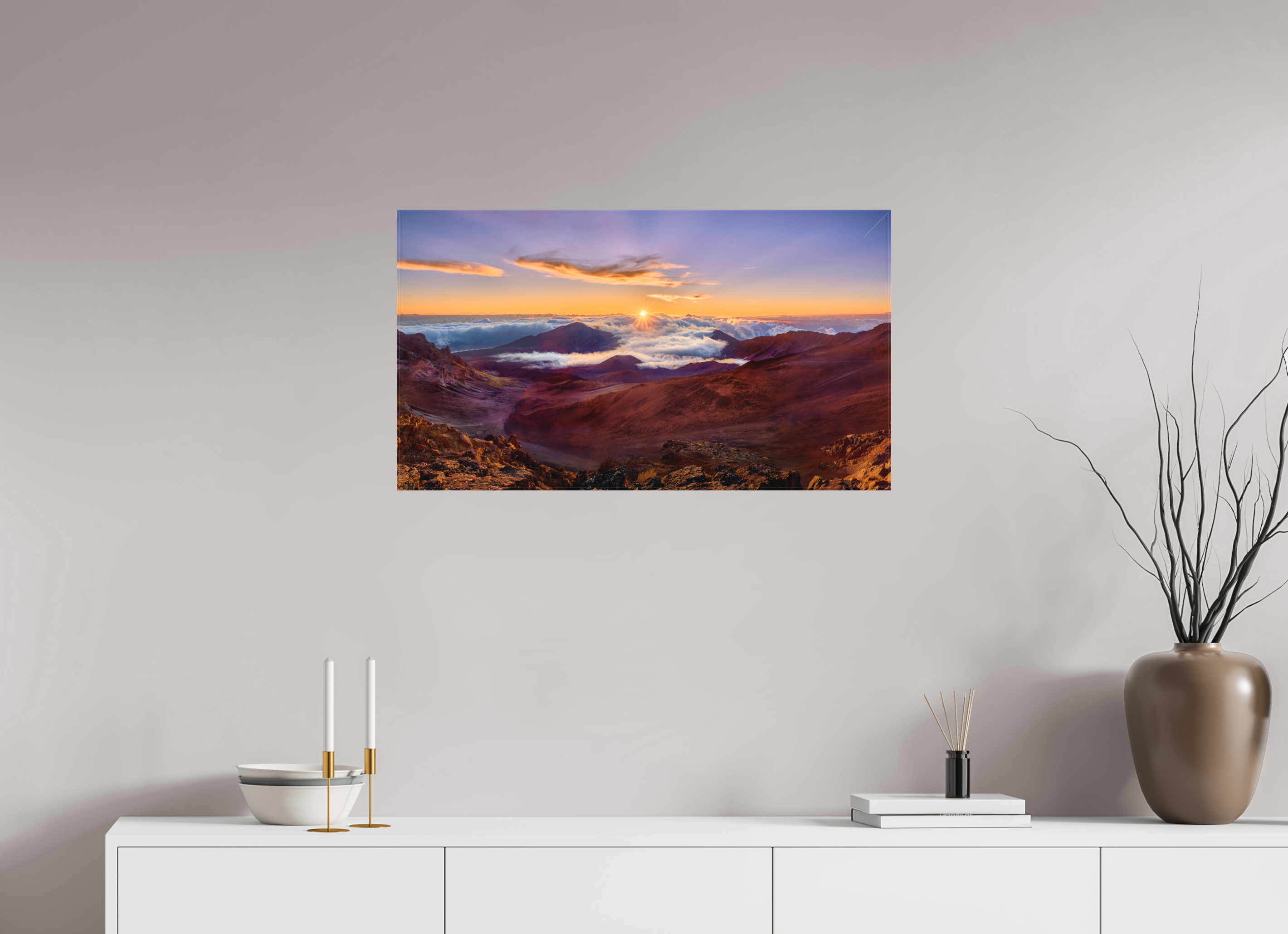 32 x 18″, Fine Art Textile Haleakala Daybreak