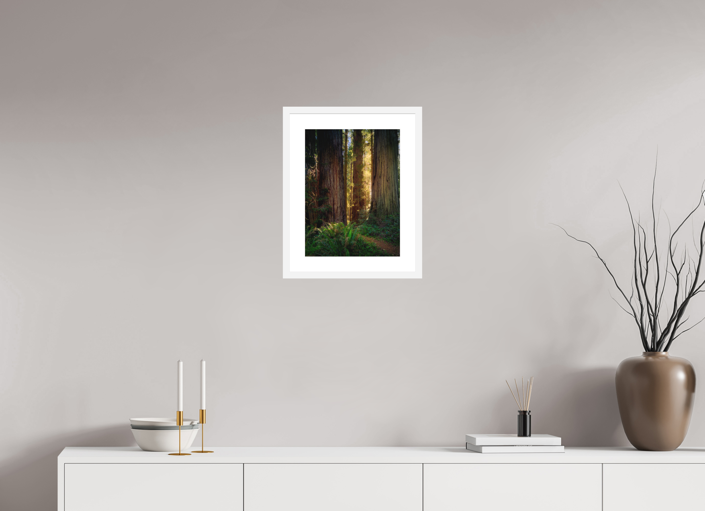12 x 16″, Passe-Partout White Frame Novaculata: Back to the Redwoods