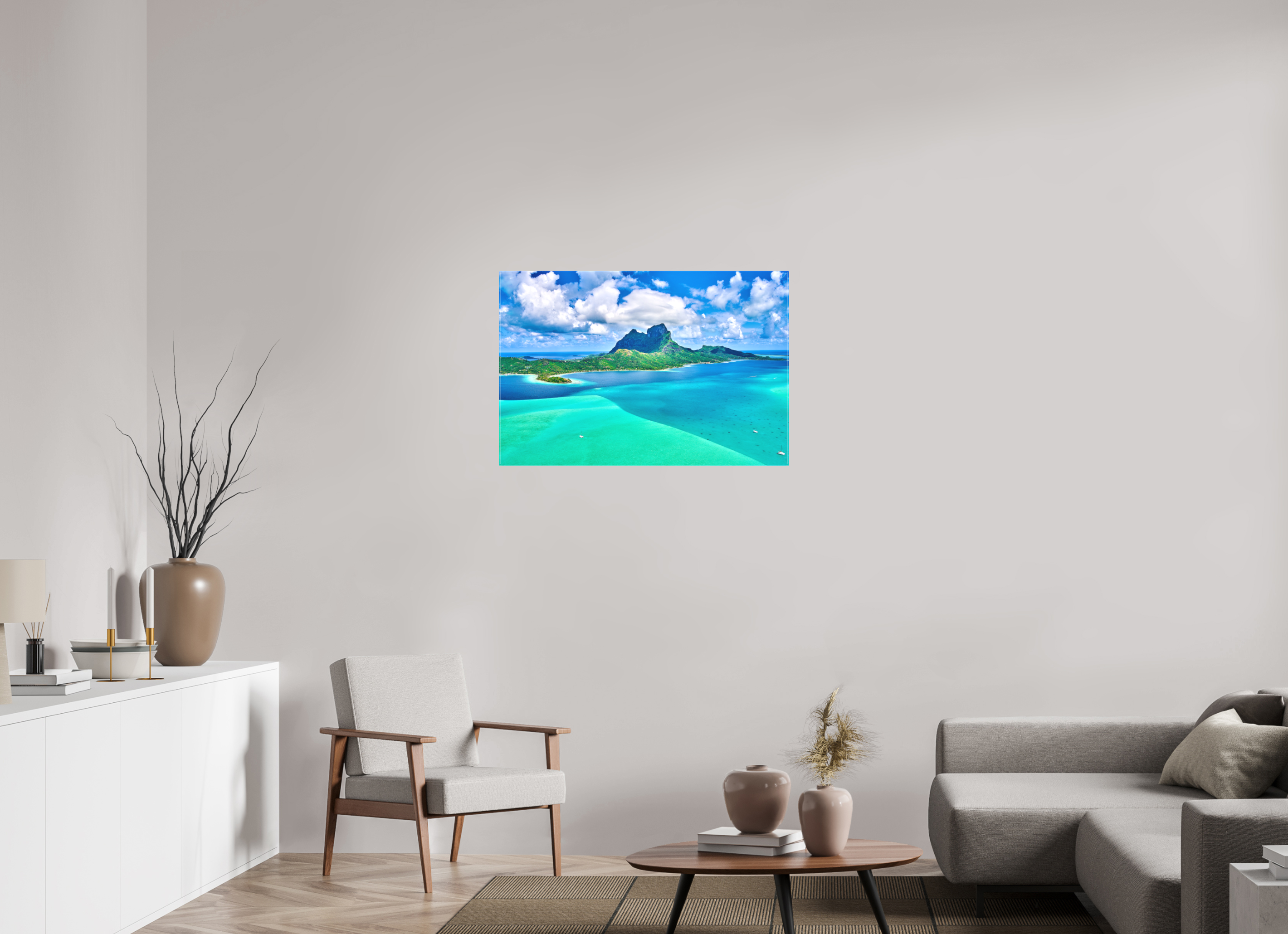 36 x 24″, Fine Art Textile Above Paradise