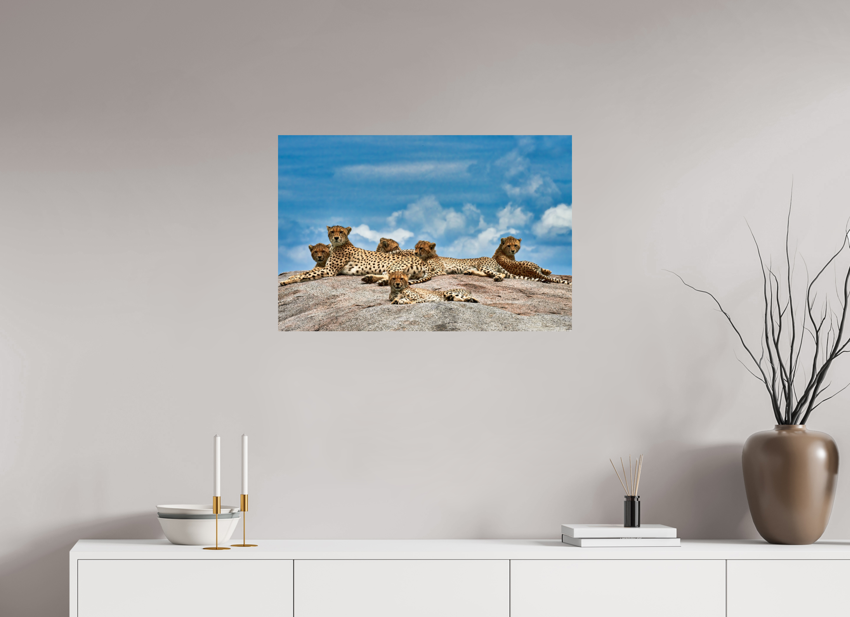 30 x 20″, Giclée Alu-Dibond Super Mom & Cubs