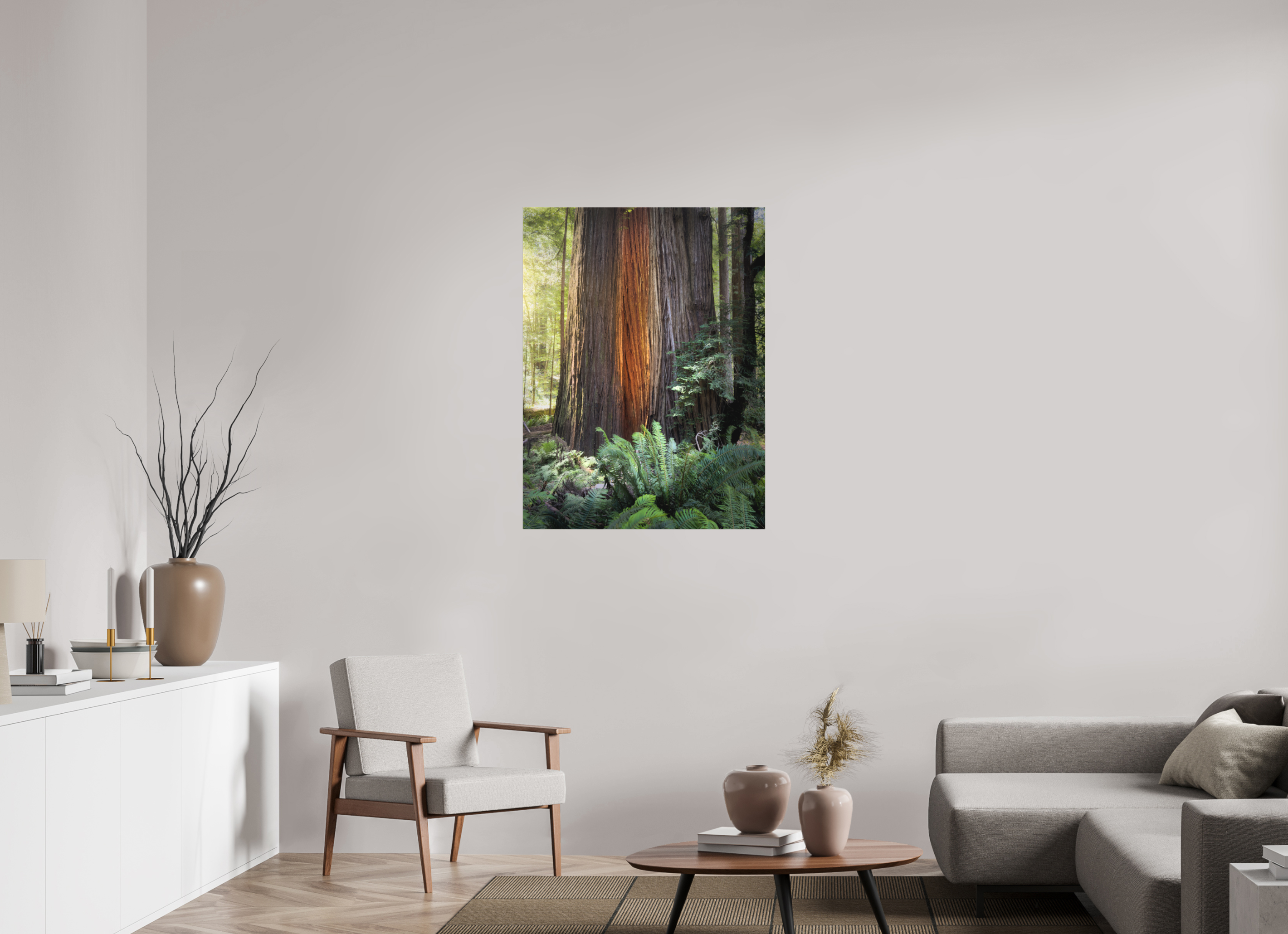 30 x 40″, Fine Art Textile Glow in the Tall Trees Grove