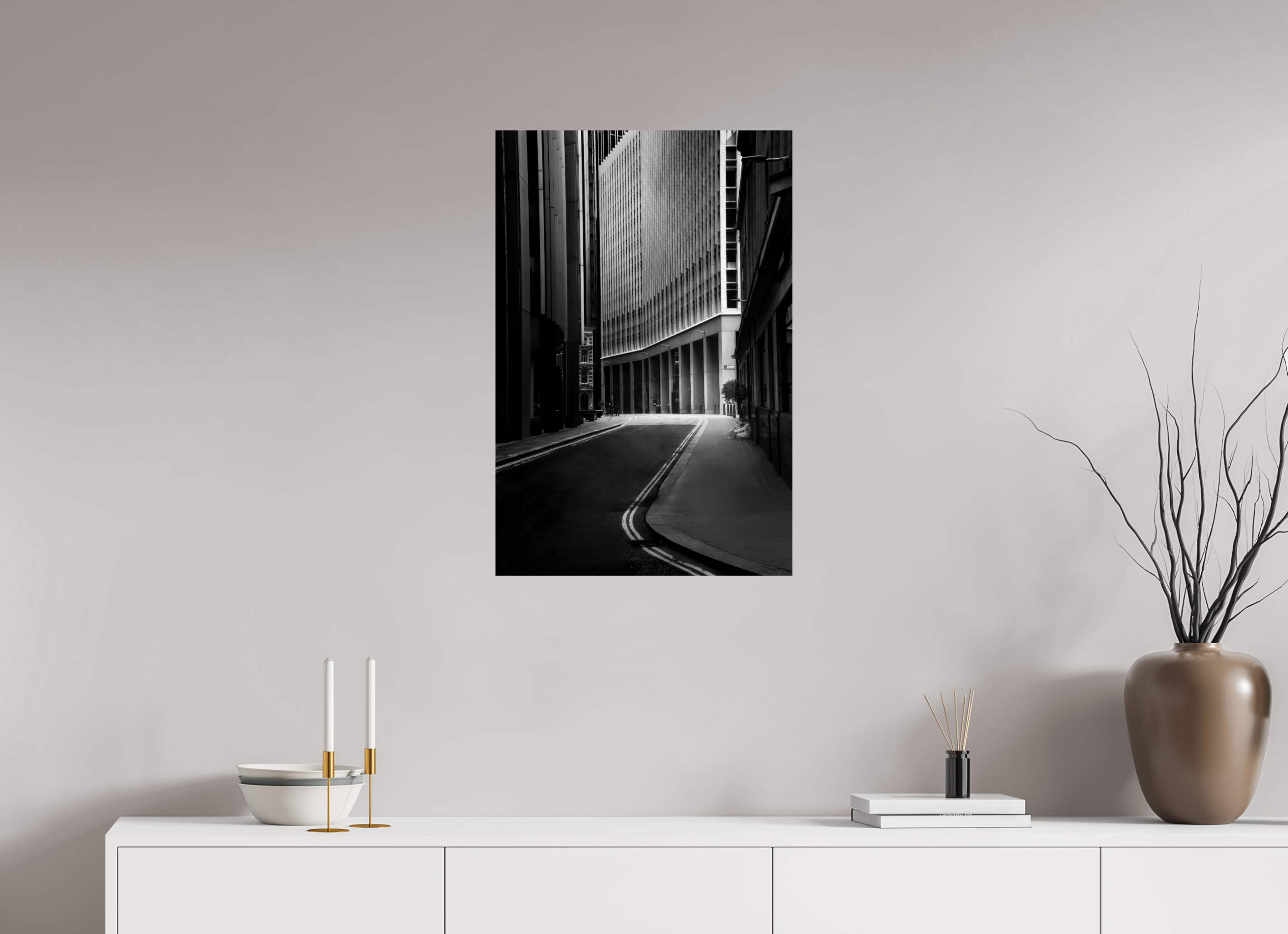 20 x 30″, Giclée Alu-Dibond Off Lime Street