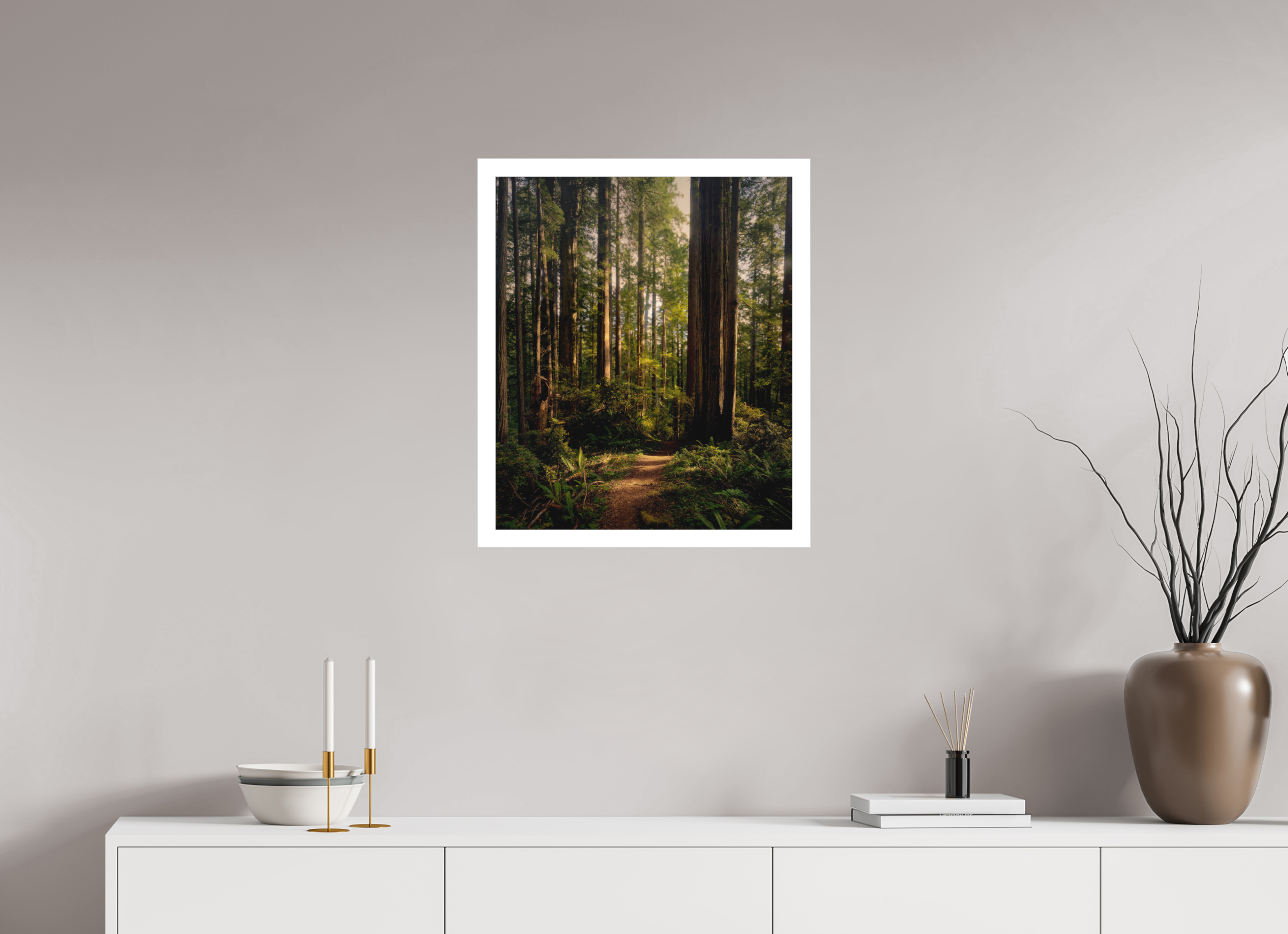 20 x 23.8″, Fine Art Bonded Acrylic "I went to the woods . . .."
