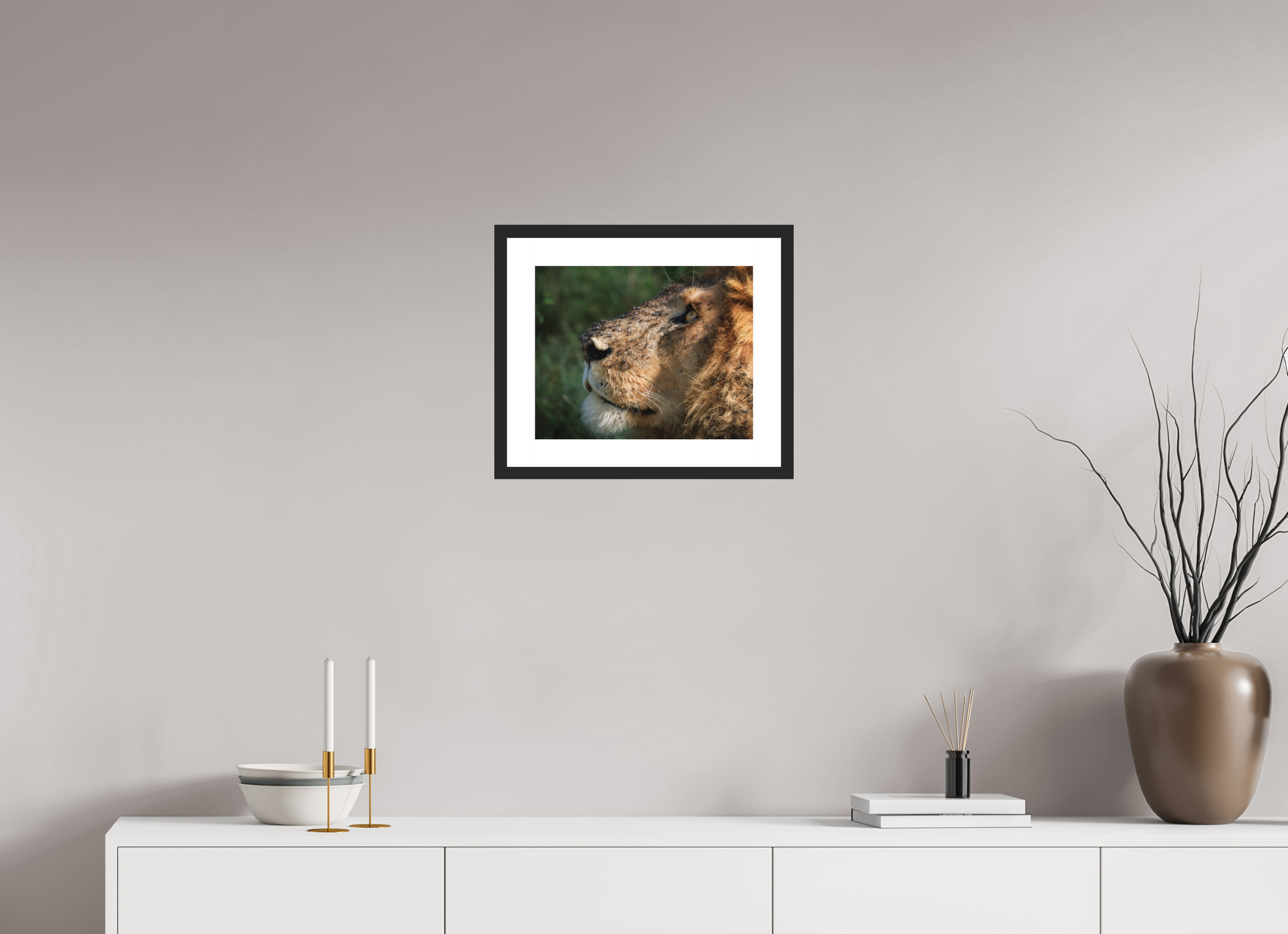 15 x 12″, Passe-Partout Black Frame The King of Most Beasts