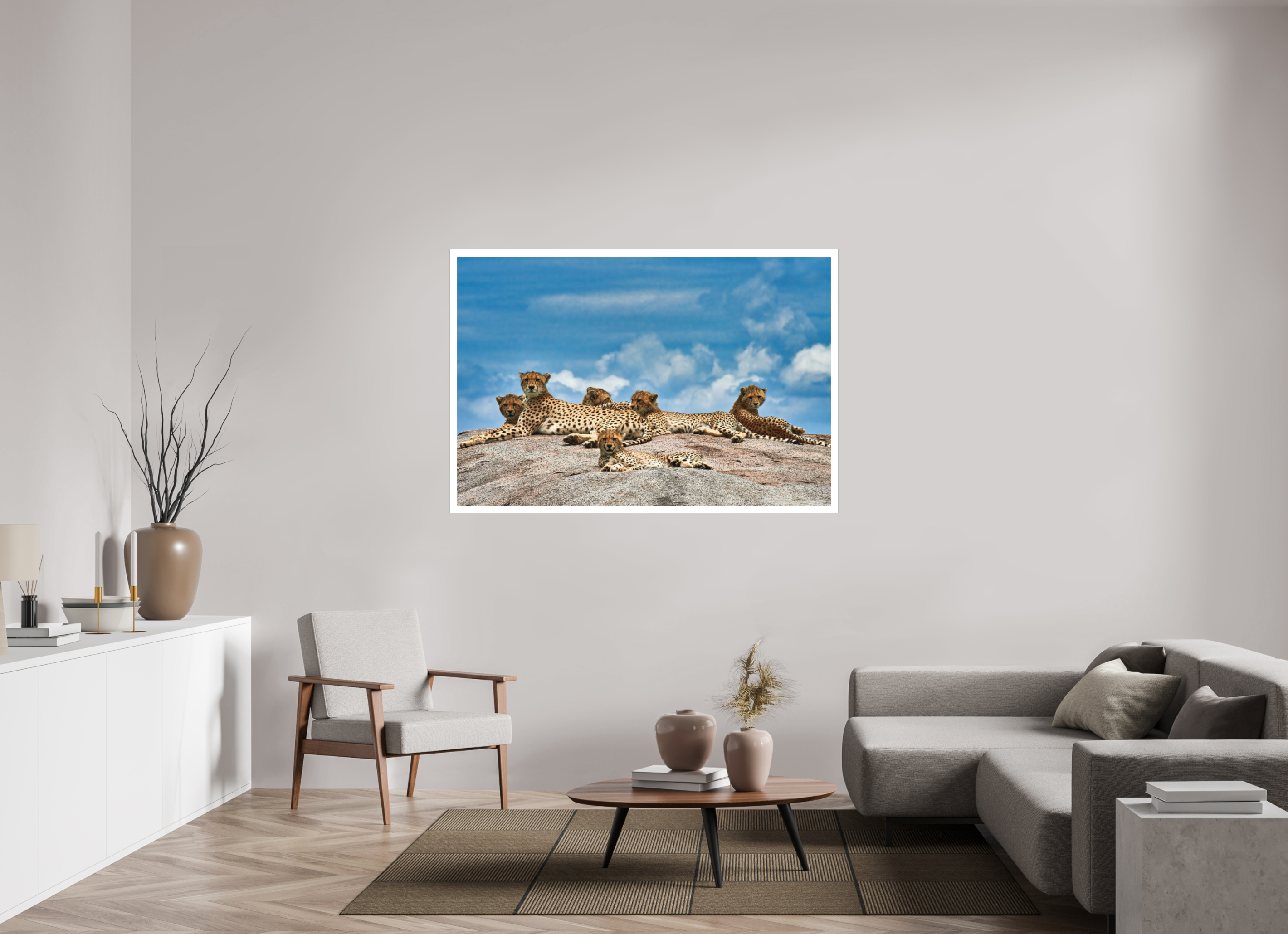 60 x 40″, Fine Art Bonded Acrylic Super Mom & Cubs