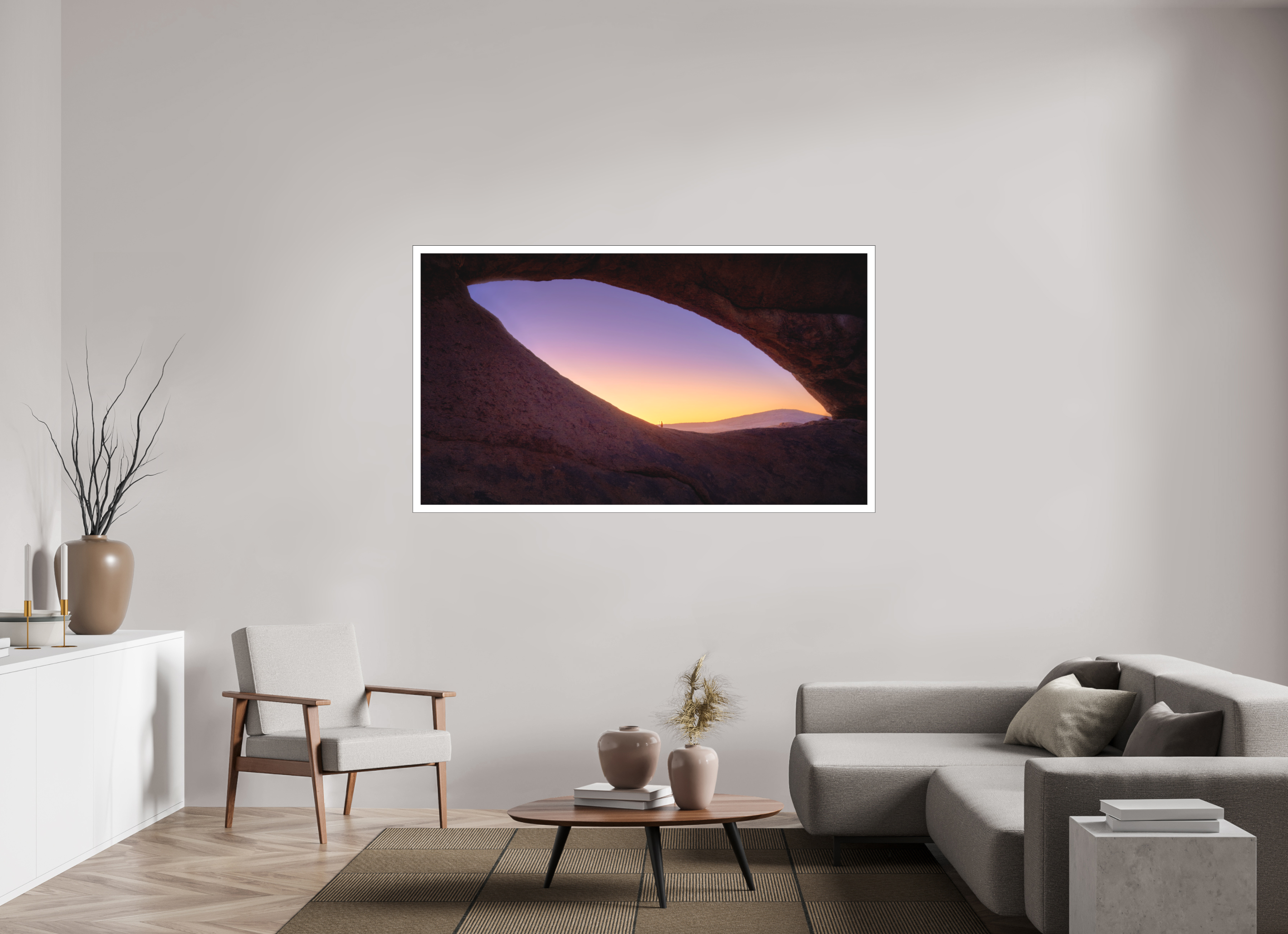 70 x 39.4″, Bonded Acrylic Mat + Black Frame Spitzkoppe — The Eye, Namibia