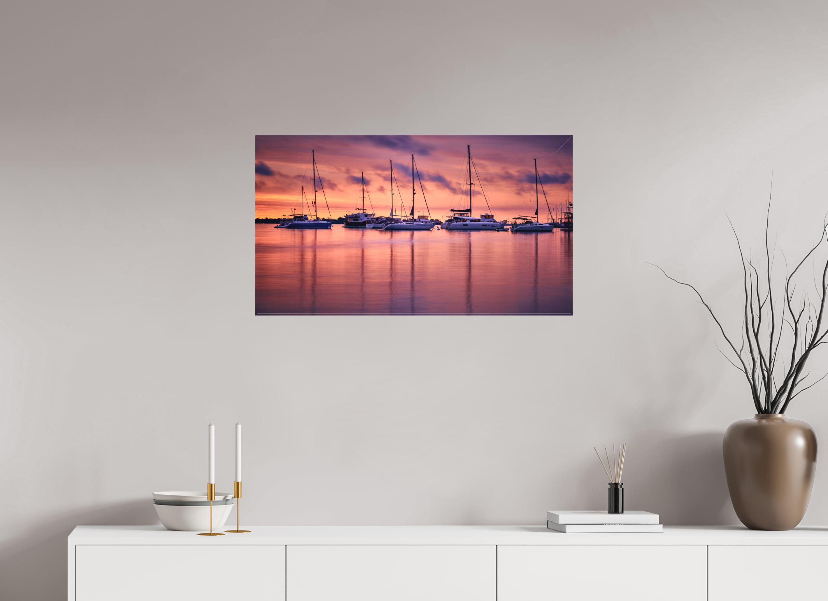 32 x 18″, Fine Art Textile Portum Tutum: The Annapolis Harbor at Dawn