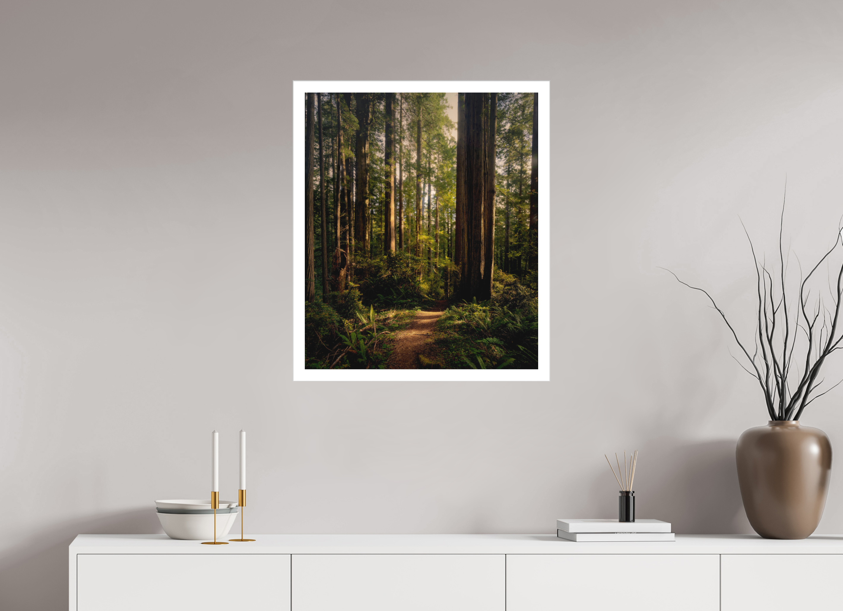 24 x 28.5″, Fine Art Bonded Acrylic "I went to the woods . . .."