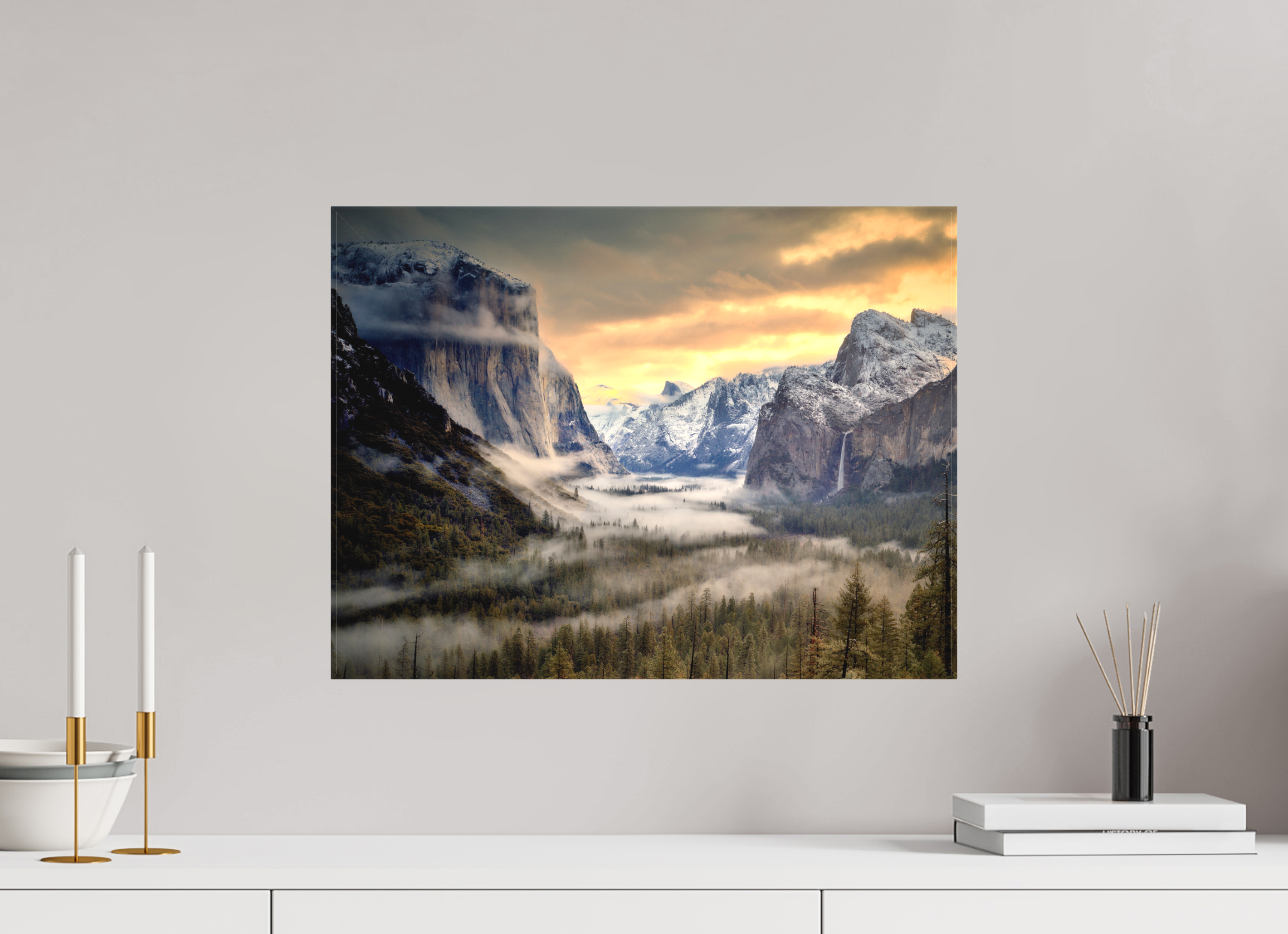20 x 15″, Fine Art Textile Tunnel View Winter Dawn