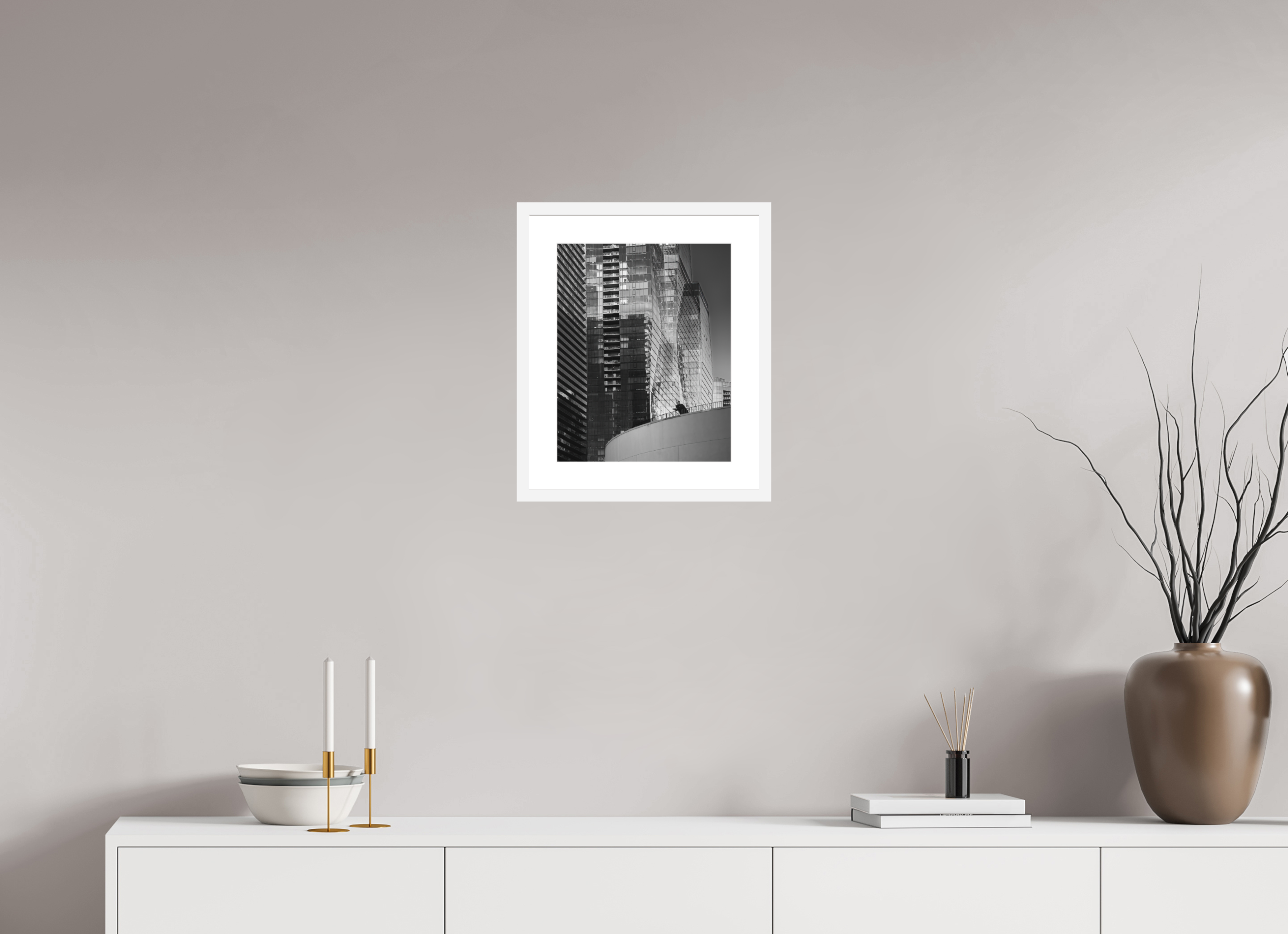 12 x 15″, Passe-Partout White Frame Regarding Chicago