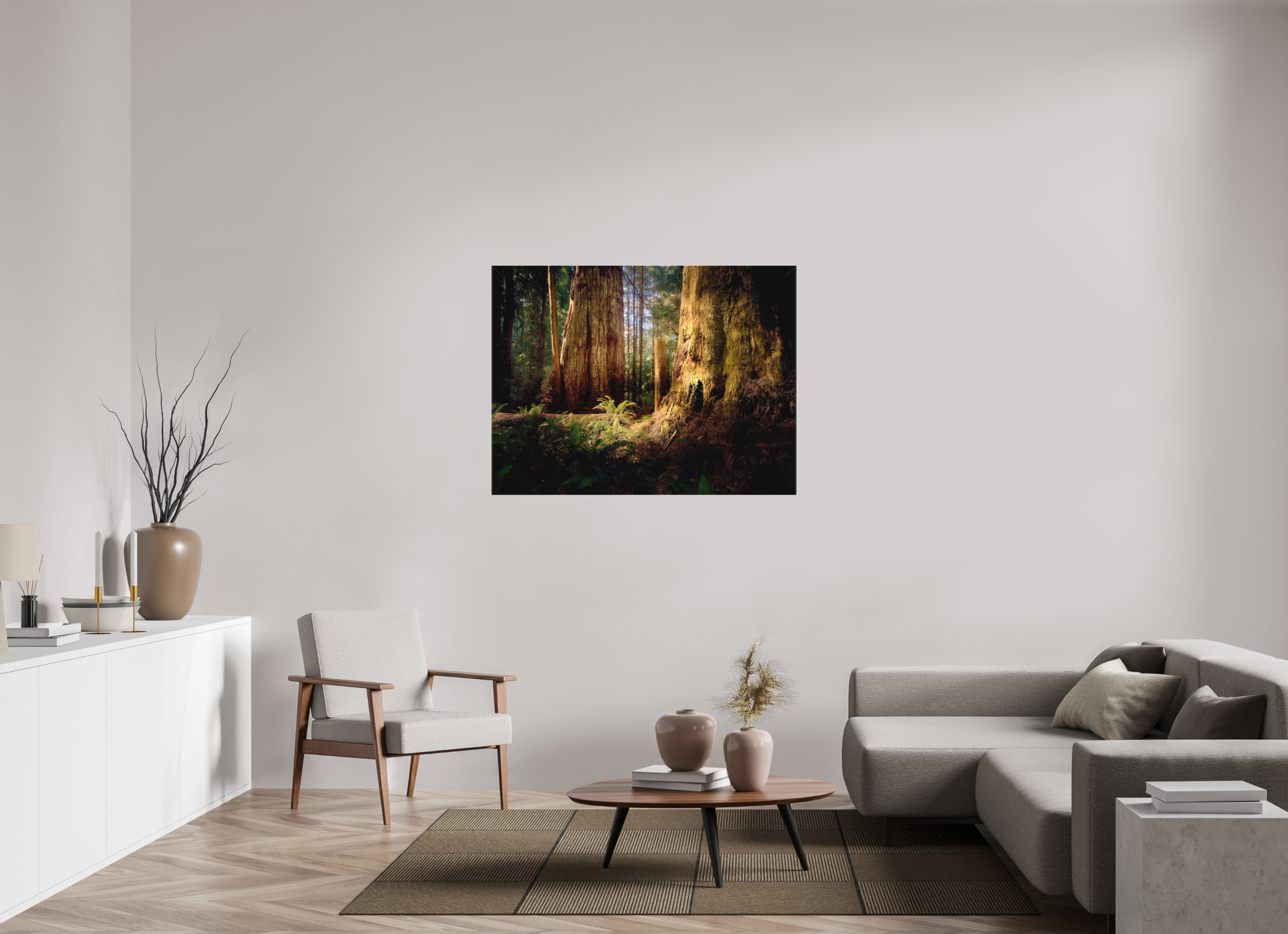 48 x 36″, Fine Art Textile Parvus: A Redwood Perspective