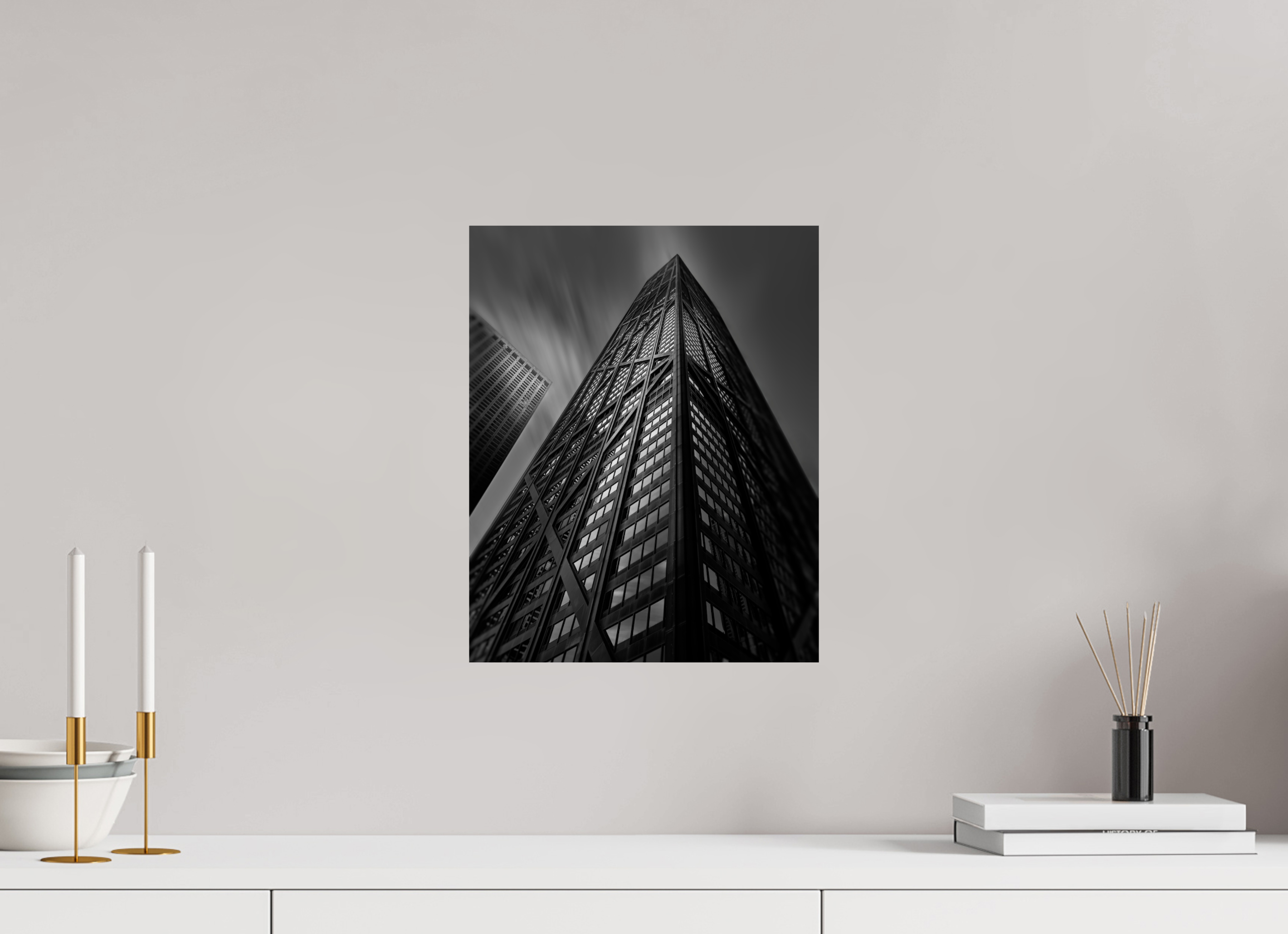 12 x 15″, Giclée Alu-Dibond Chicago's John Hancock Building