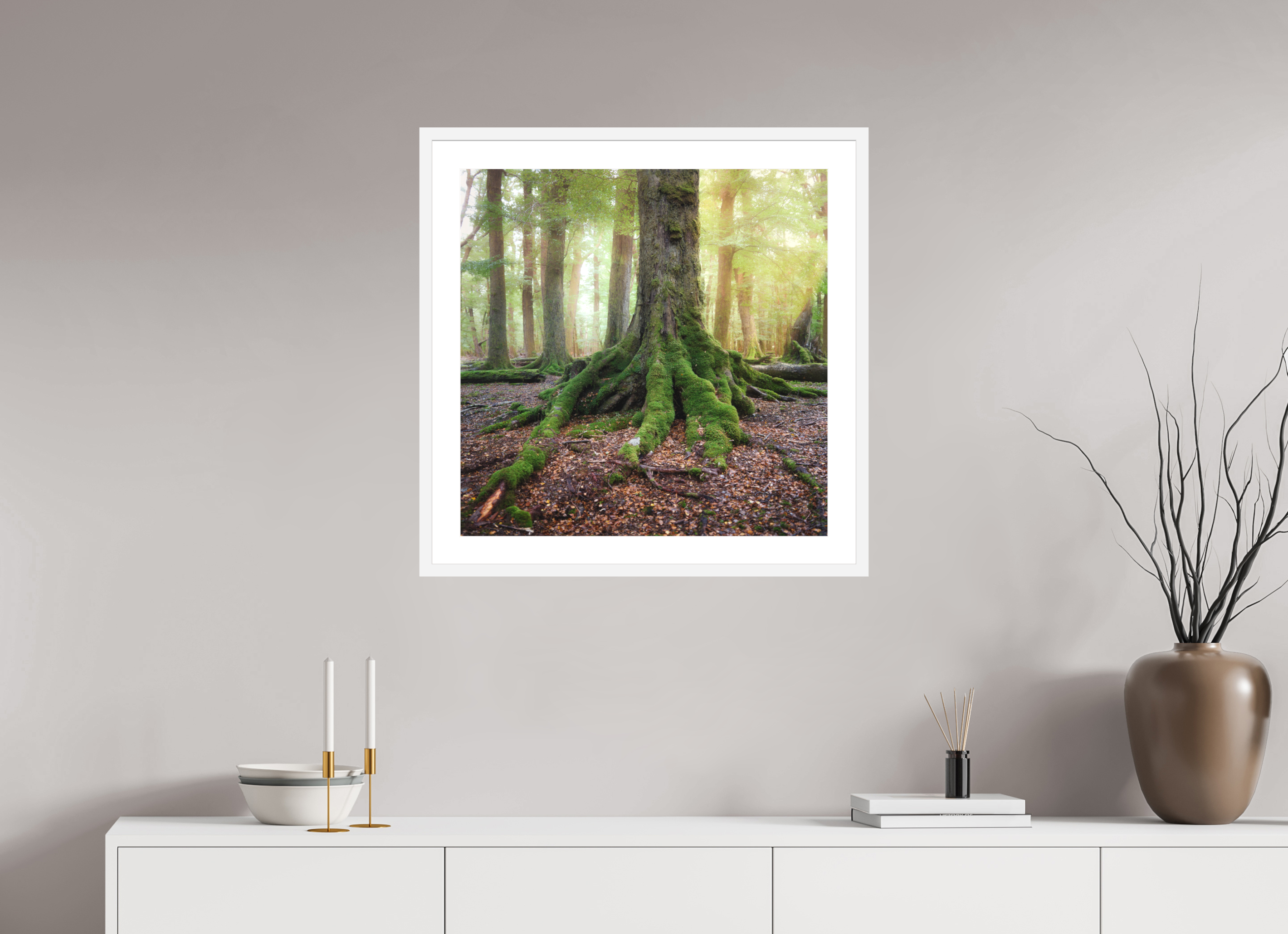 25 x 25″, Passe-Partout White Frame The Hobbit's Foot