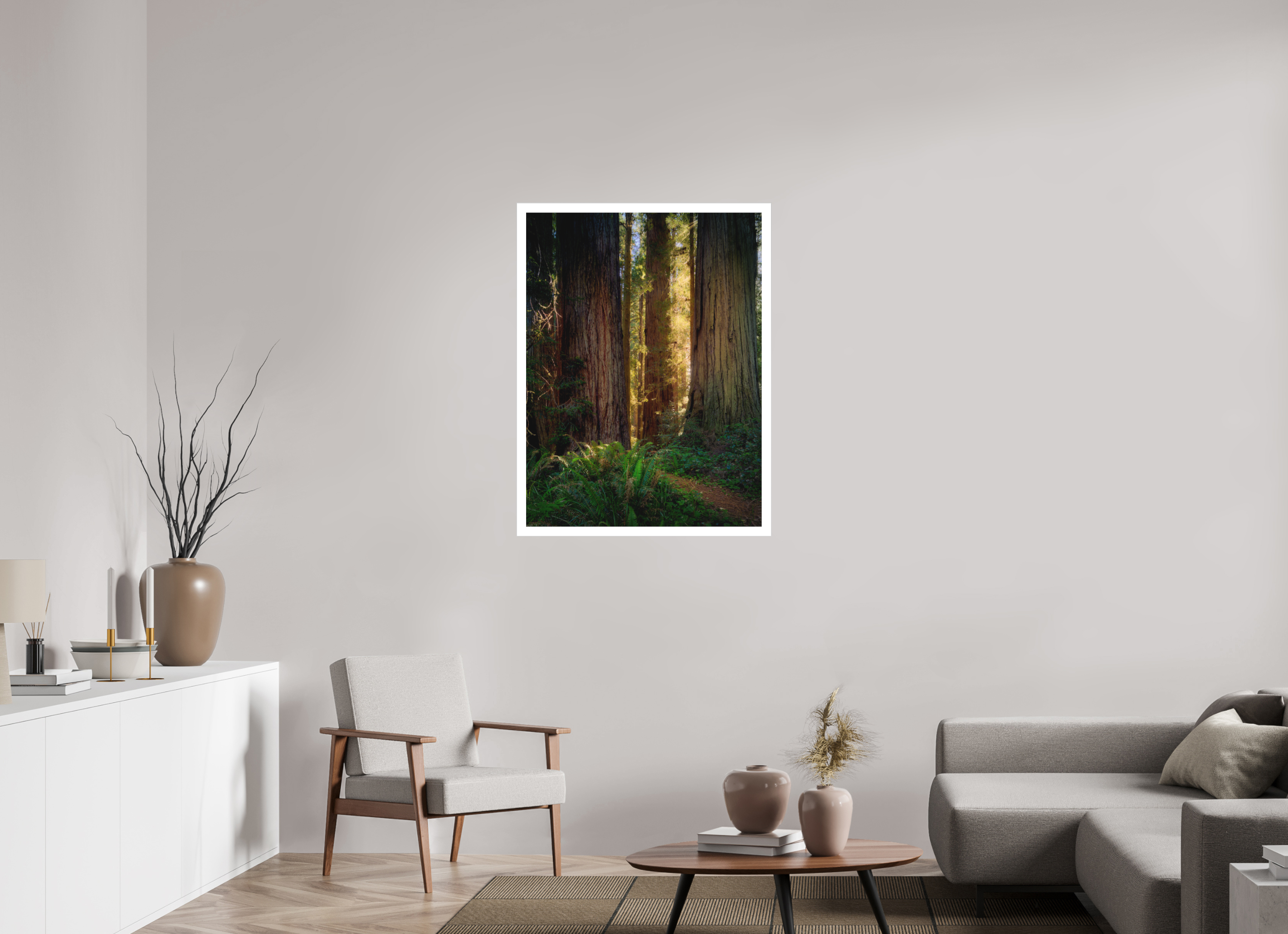 30 x 40″, Fine Art Bonded Acrylic Novaculata: Back to the Redwoods